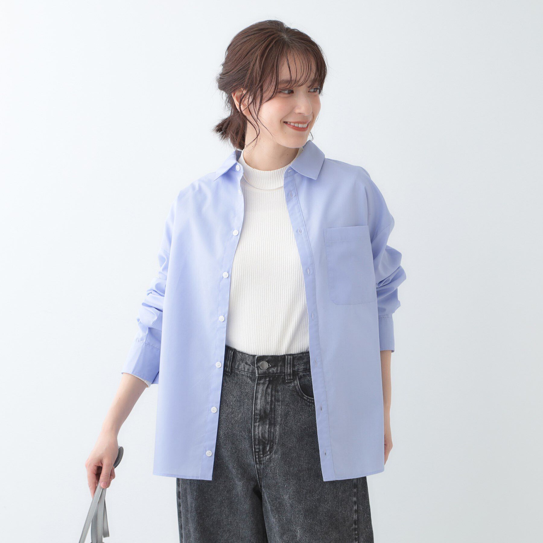 SHOO･LA･RUE「【洗える/S-LL】シーズン問わず合わせやすい ベーシックカラーシャツ」|シャツ・ブラウス|