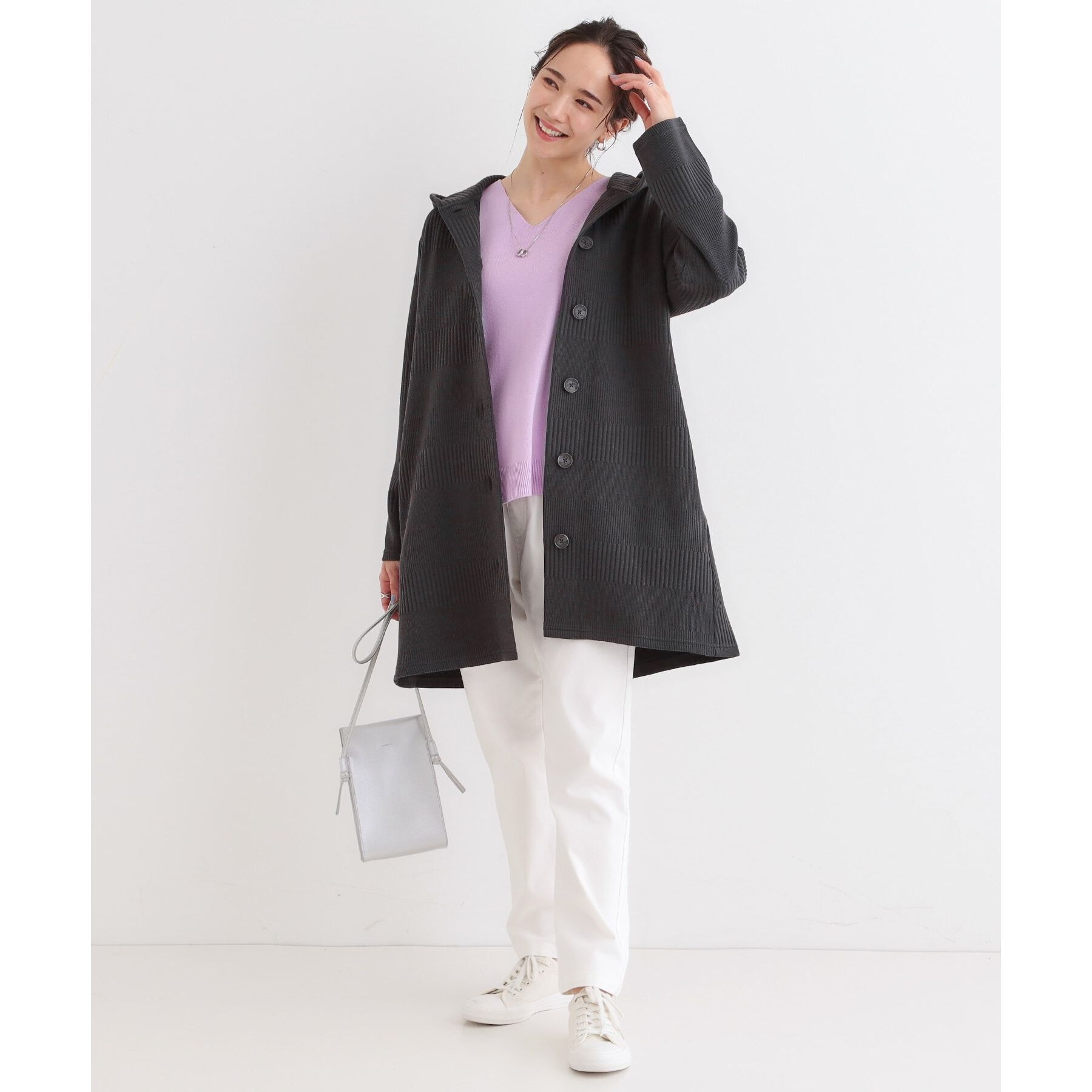 SHOO･LA･RUE「【洗える/SS-3L/美脚シルエット】アクティブ派のデニム イージーテーパードパンツ」|その他|