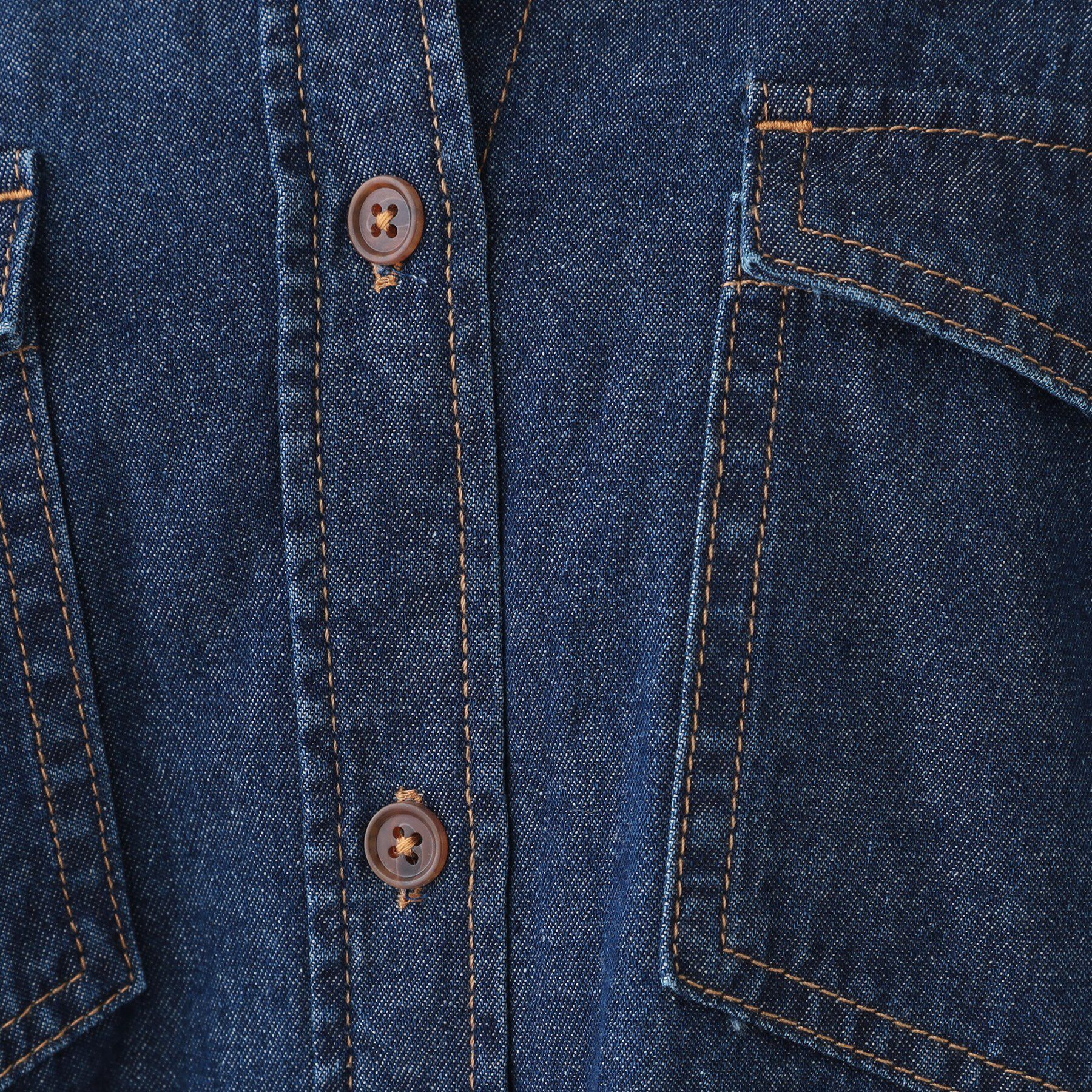 SHOO･LA･RUE「【洗える/S-LL】大人のこなれコーデに やわらかデニムシャツ」|シャツ・ブラウス|