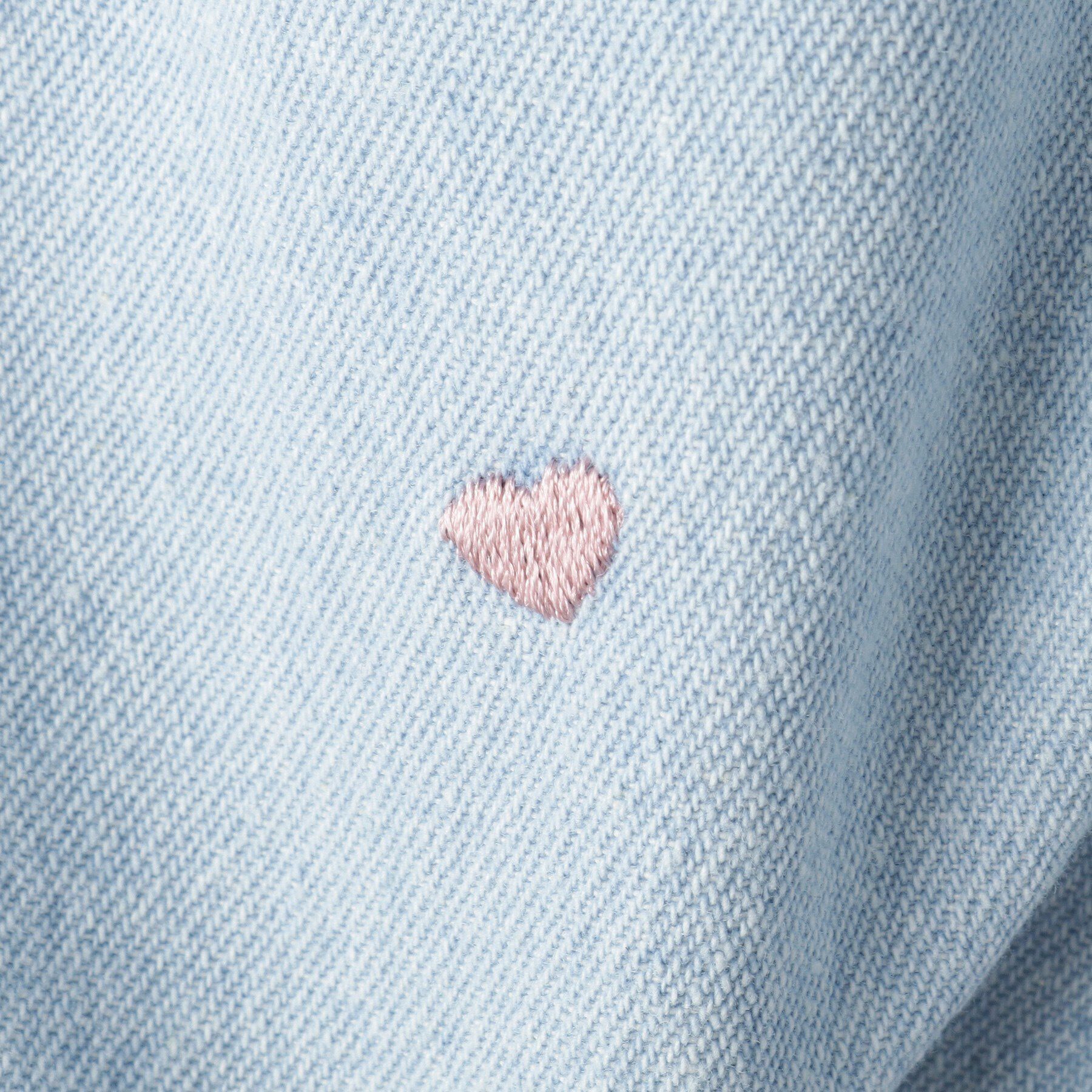 SHOO･LA･RUE「【100-150cm/洗える/姉妹リンクにも】ハート刺繍にキュンとする　デニムショートパンツ」|その他|