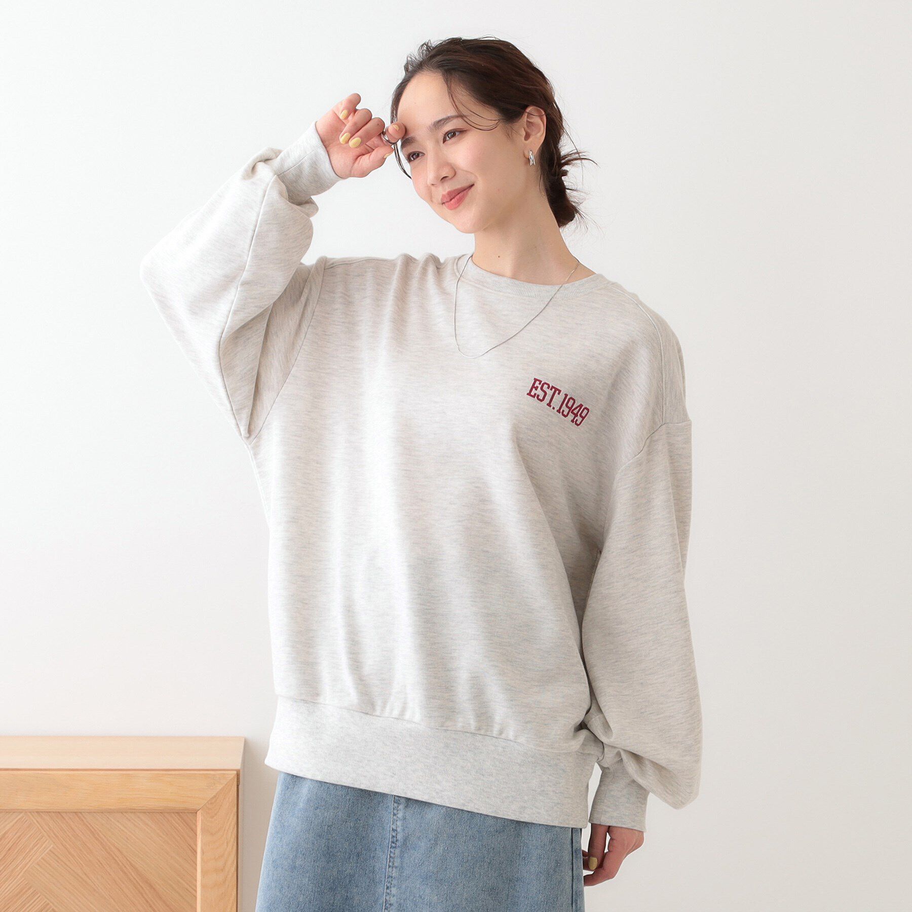 SHOO･LA･RUE「オーバーサイズで抜け感をプラス バックプリントスウェット」|パーカー|