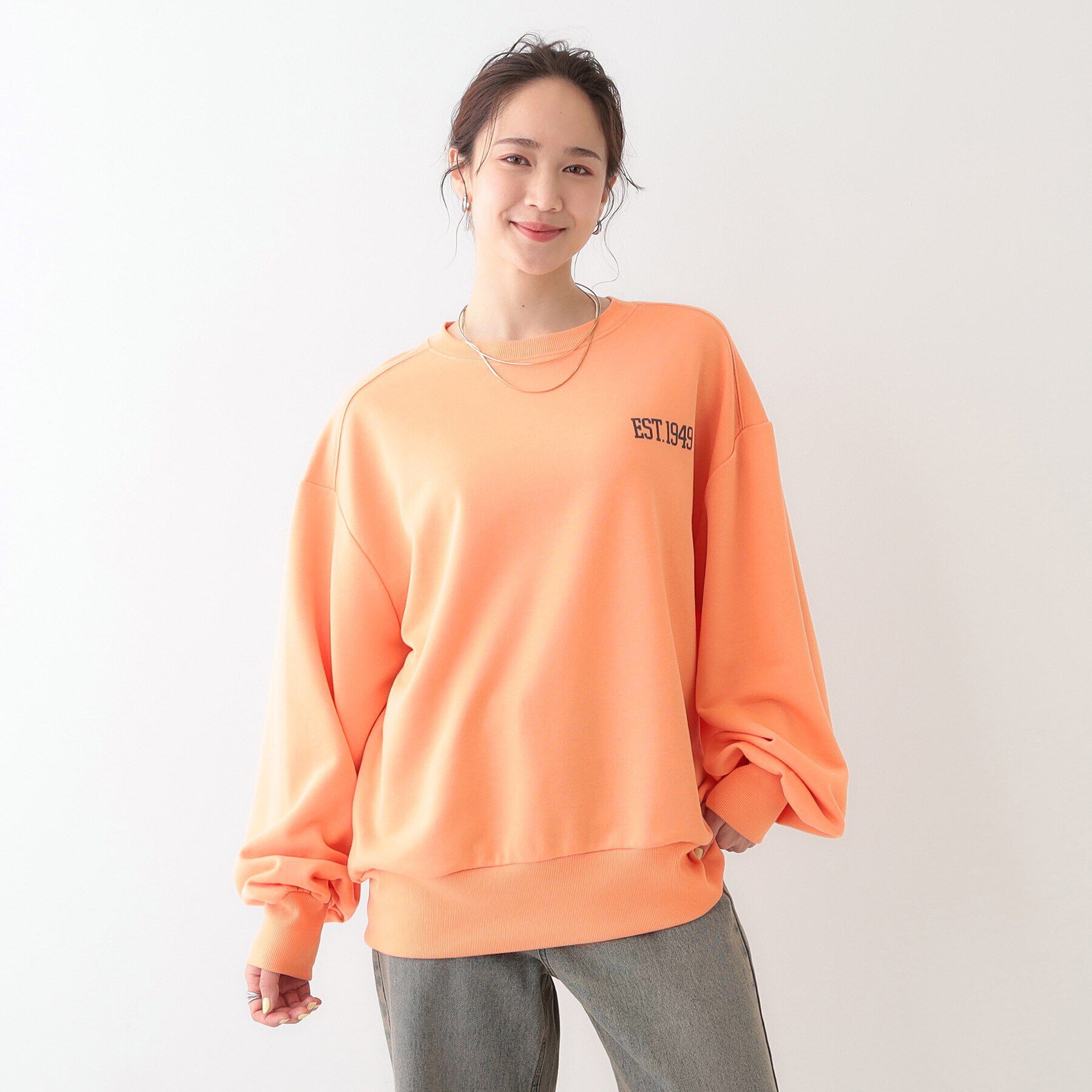 SHOO･LA･RUE「オーバーサイズで抜け感をプラス バックプリントスウェット」|パーカー|