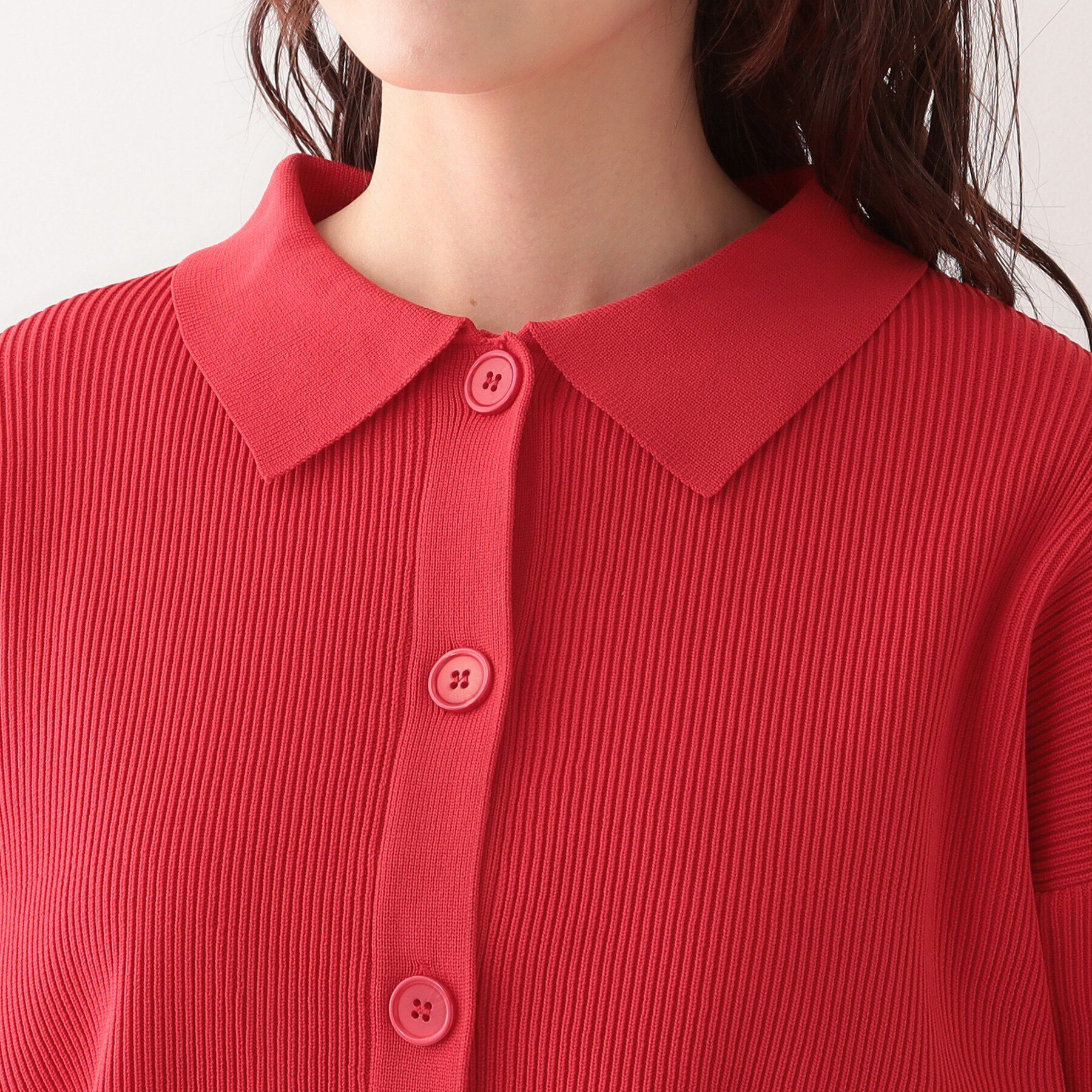 SHOO･LA･RUE「着こなしいろいろ 襟付きスポンディッシュニットカーディガン」|カーディガン|