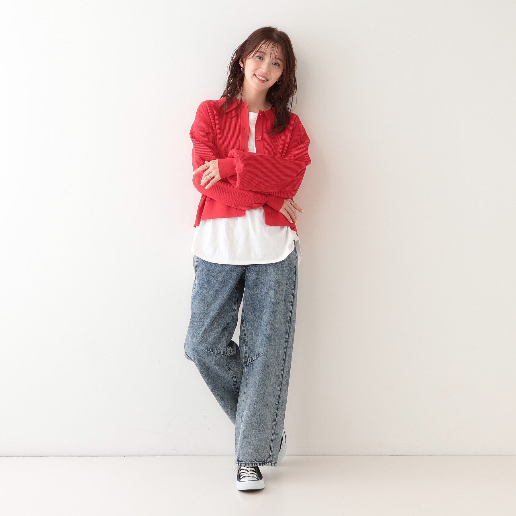 SHOO･LA･RUE「着こなしいろいろ 襟付きスポンディッシュニットカーディガン」|カーディガン|