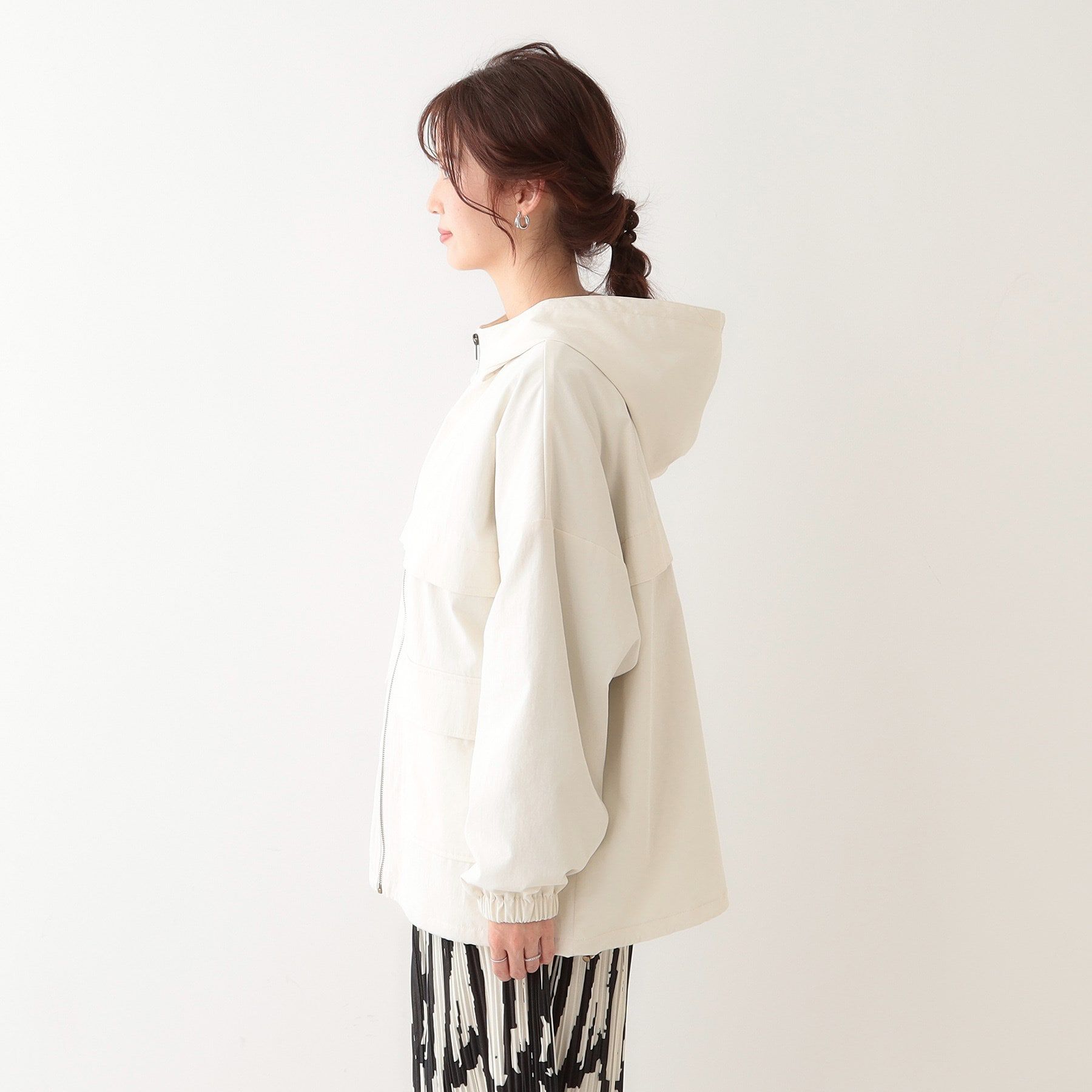 SHOO･LA･RUE「【撥水／S-LL】BIGポケット フーディブルゾン」|ブルゾン・スタジャン|