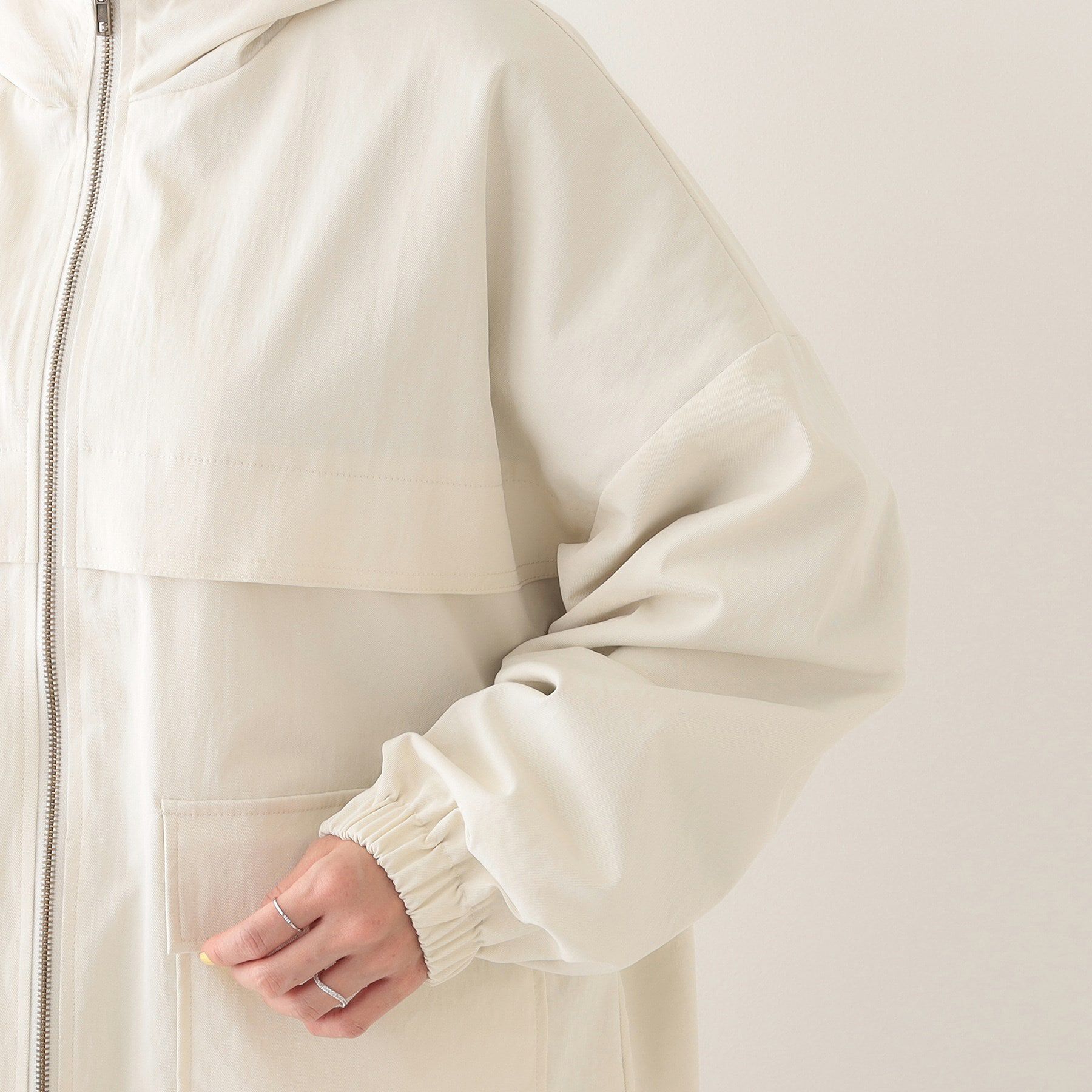 SHOO･LA･RUE「【撥水／S-LL】BIGポケット フーディブルゾン」|ブルゾン・スタジャン|