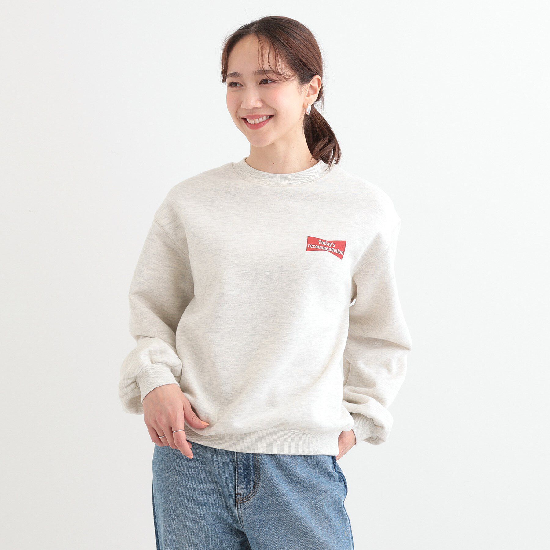 SHOO･LA･RUE「【あったか/S-LL】選べる2柄 裏起毛スウェット」|パーカー|