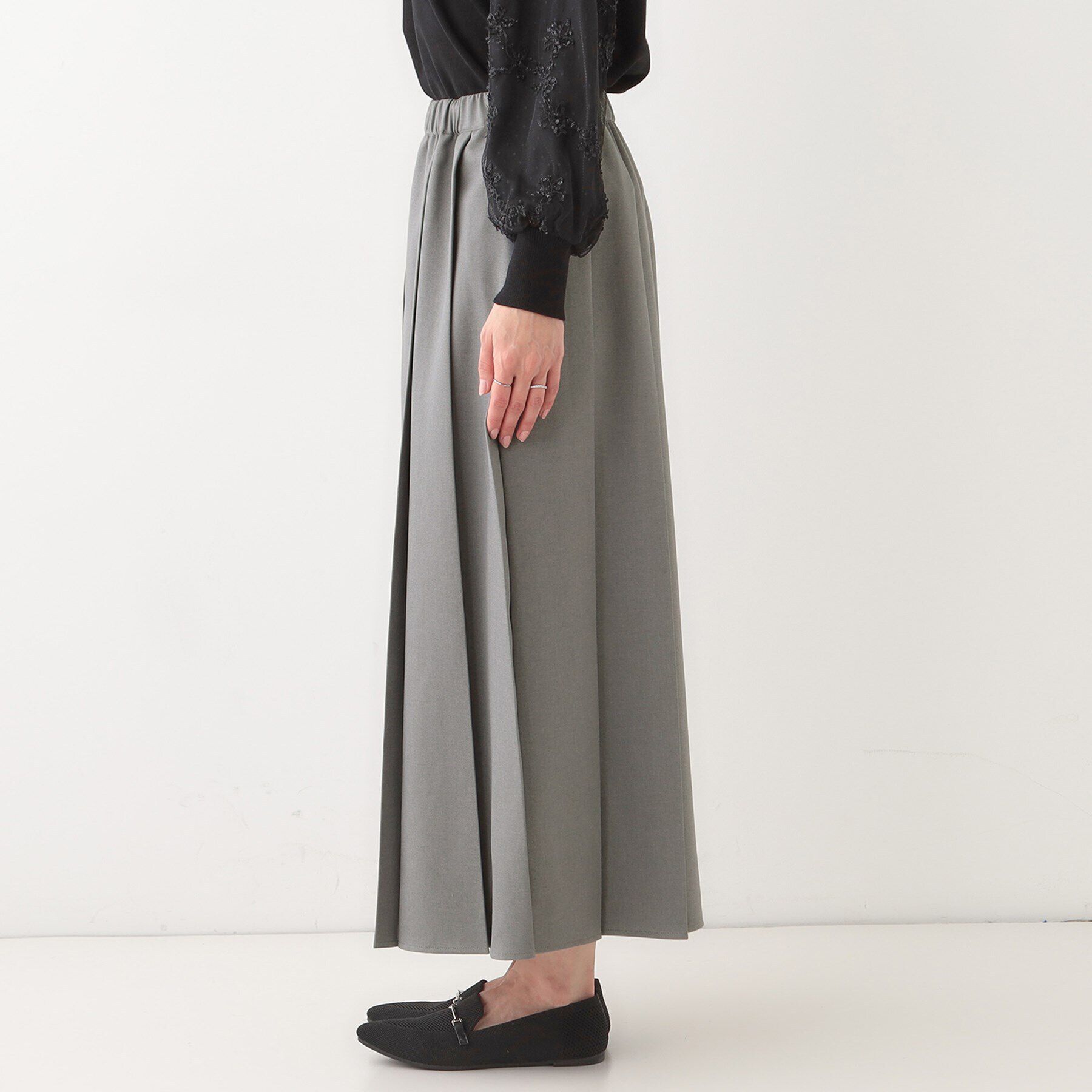 SHOO･LA･RUE「大人カジュアルに着られる ワイドプリーツスカート」|スカート|