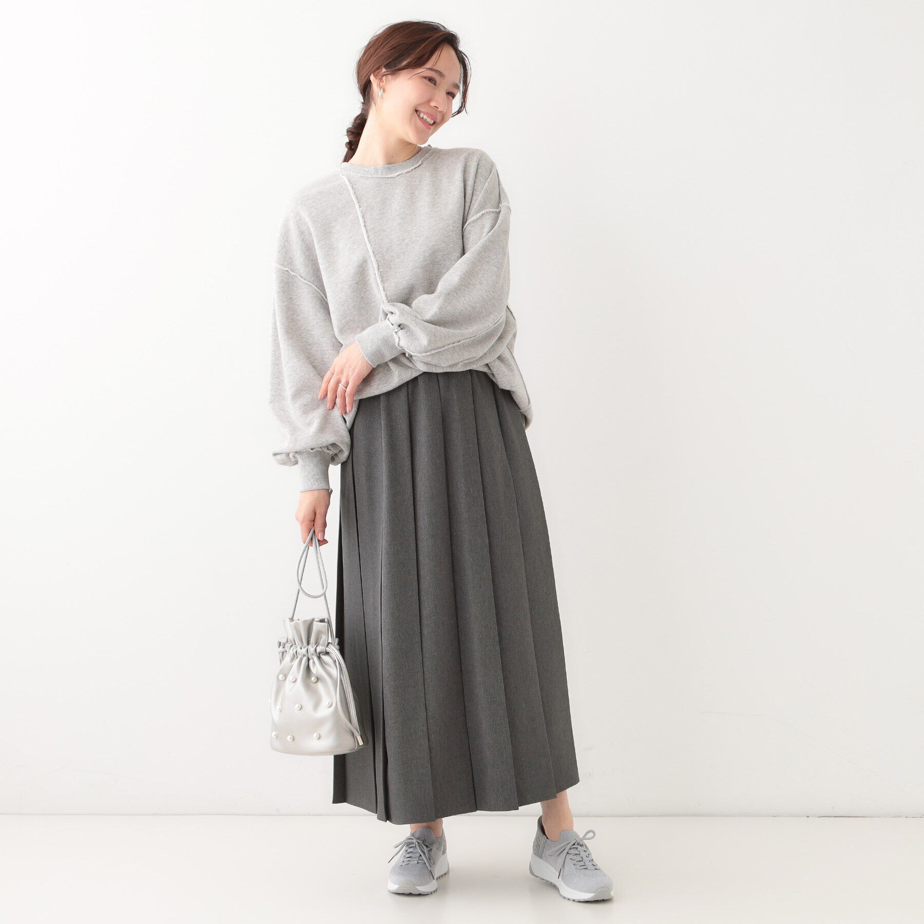 SHOO･LA･RUE「大人カジュアルに着られる ワイドプリーツスカート」|スカート|