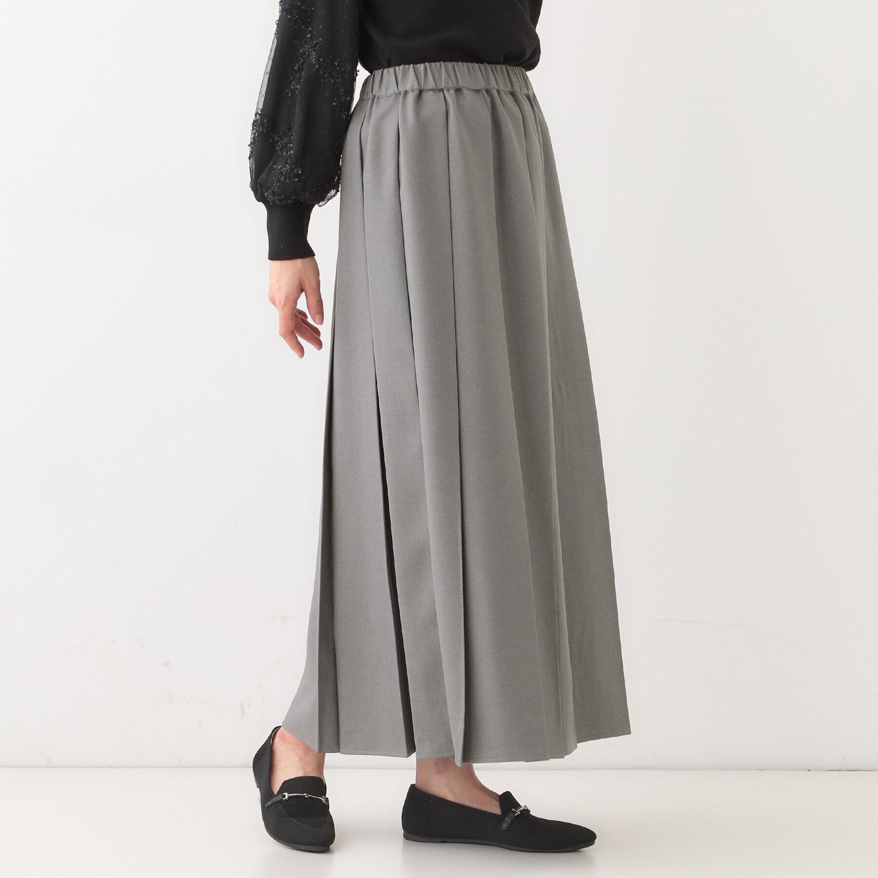 SHOO･LA･RUE「大人カジュアルに着られる ワイドプリーツスカート」|スカート|