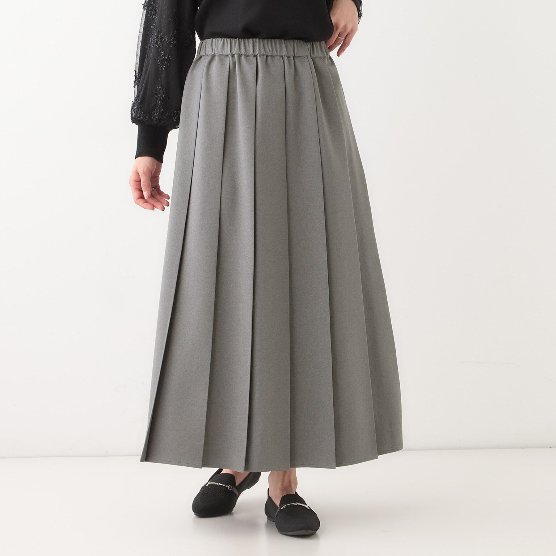 SHOO･LA･RUE「大人カジュアルに着られる ワイドプリーツスカート」|スカート|