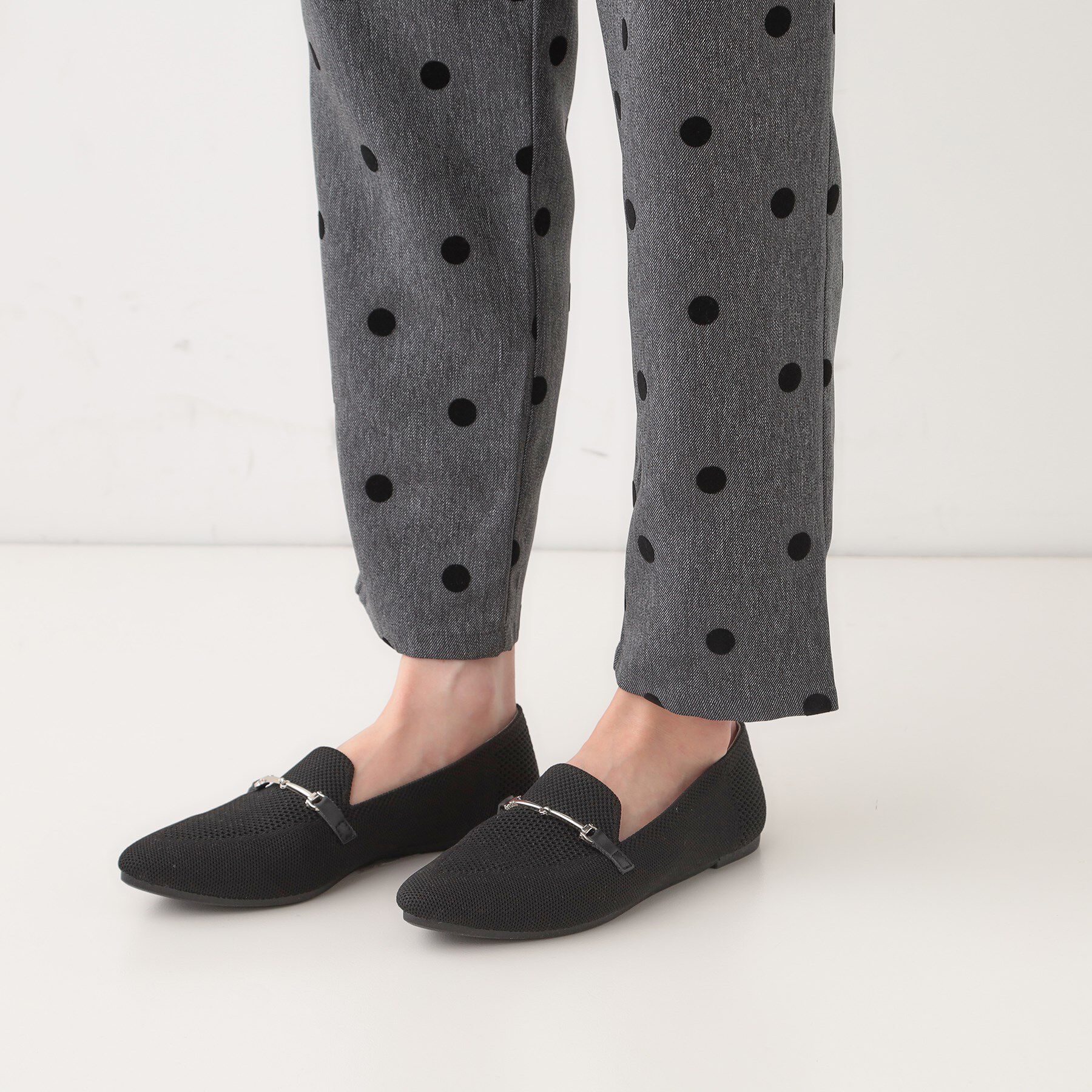 SHOO･LA･RUE「【S-LL】華やかさ引き立つ フロッキードット柄 テーパードパンツ」|その他|