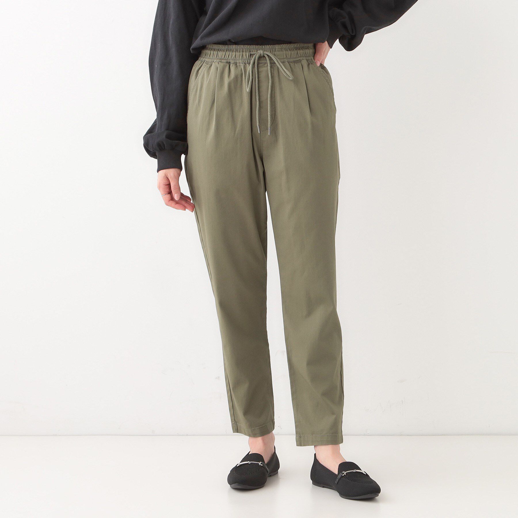 SHOO･LA･RUE「【洗える/美脚シルエット】綿ストレッチイージーテーパードパンツ」|その他|