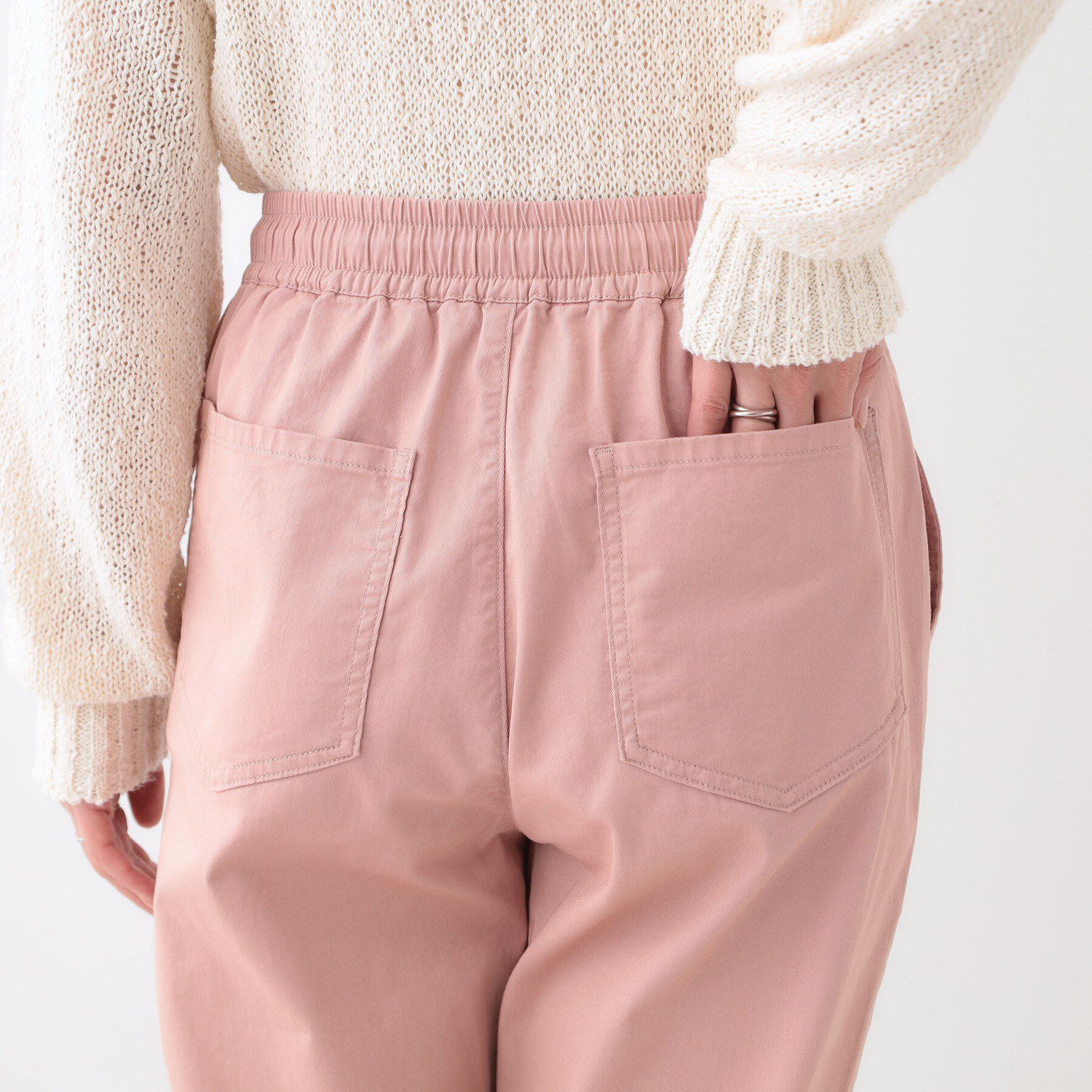 SHOO･LA･RUE「【洗える/美脚シルエット】綿ストレッチイージーテーパードパンツ」|その他|