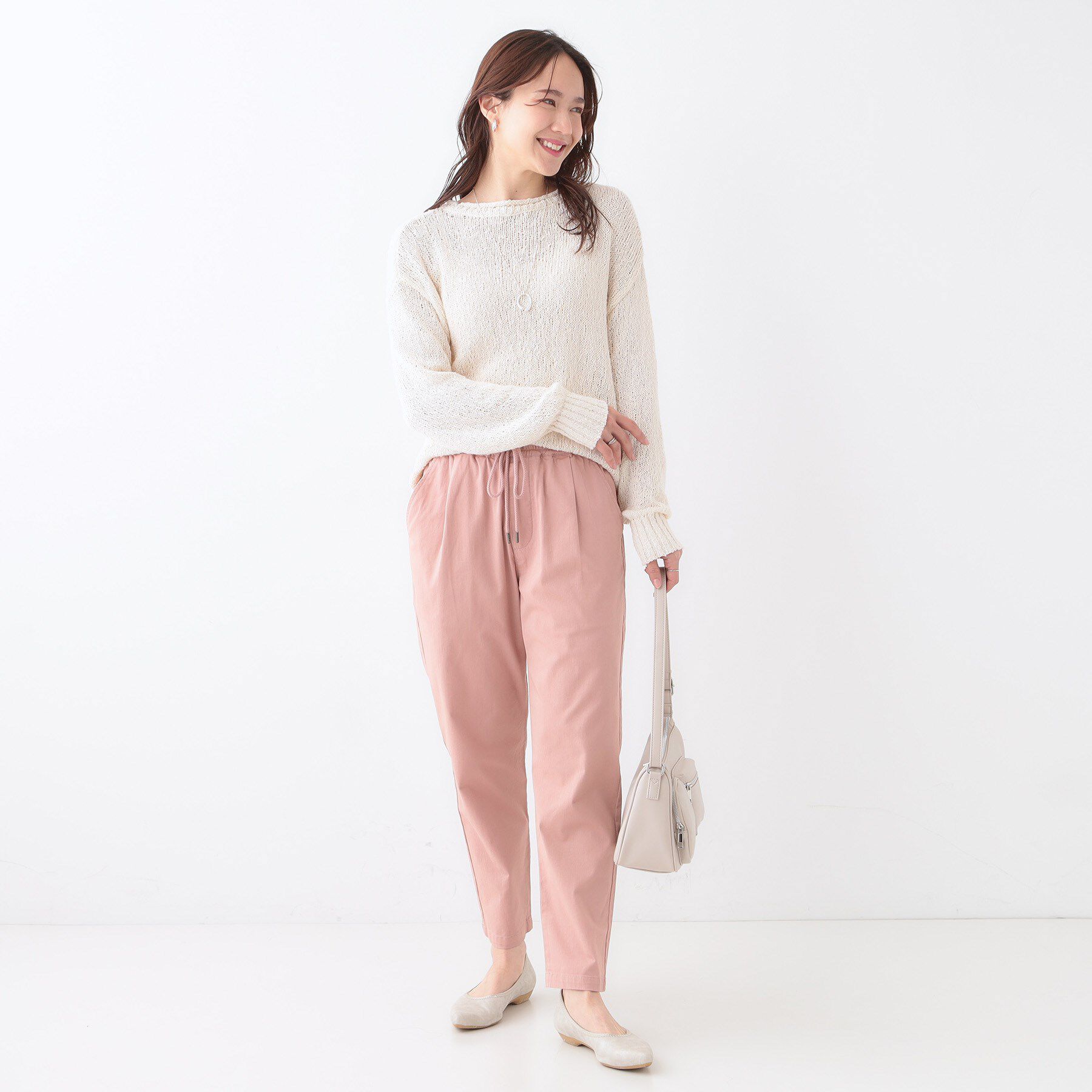 SHOO･LA･RUE「【洗える/美脚シルエット】綿ストレッチイージーテーパードパンツ」|その他|