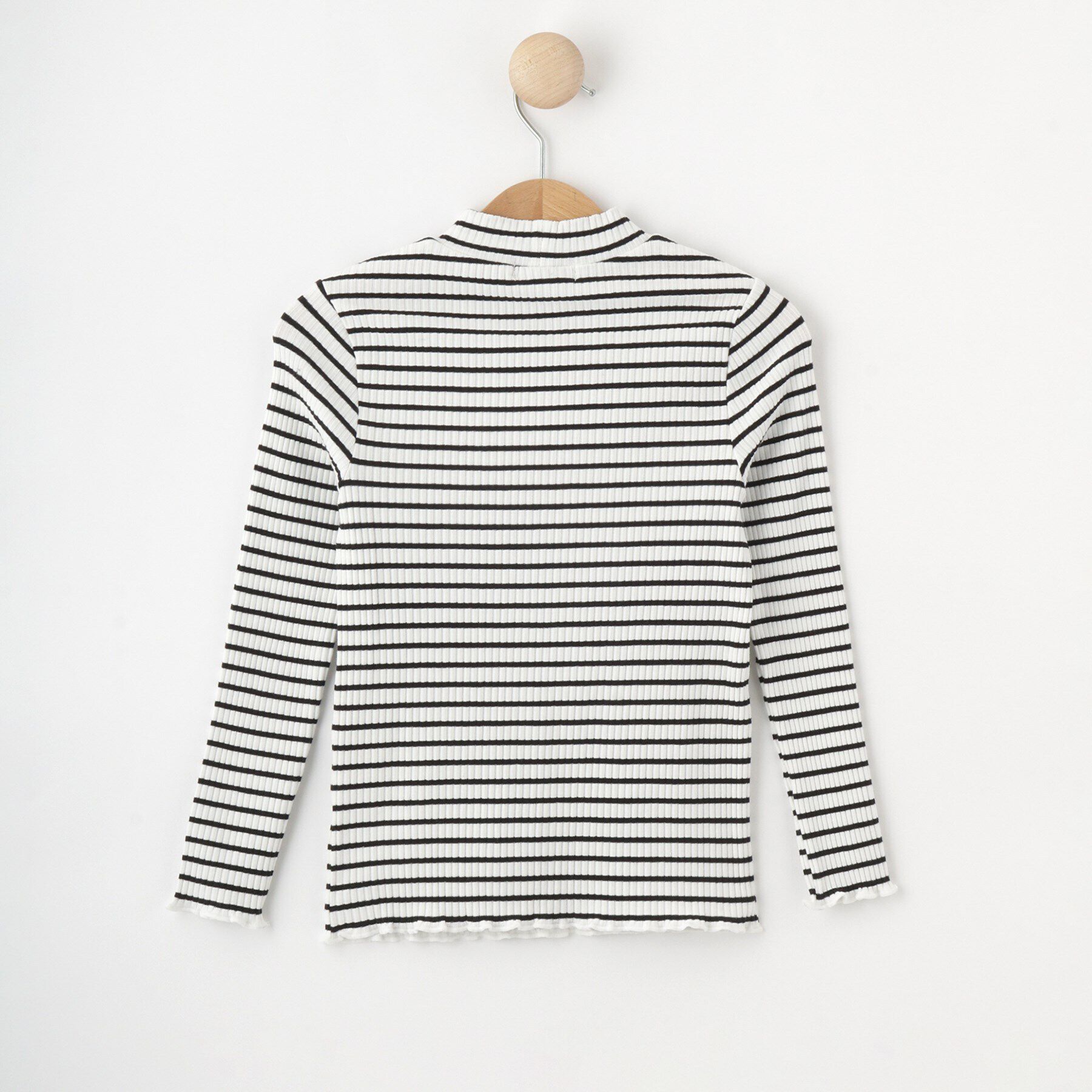 SHOO･LA･RUE「【100-150cm】刺繍ロゴ使いリブロンT」|Tシャツ・カットソー|