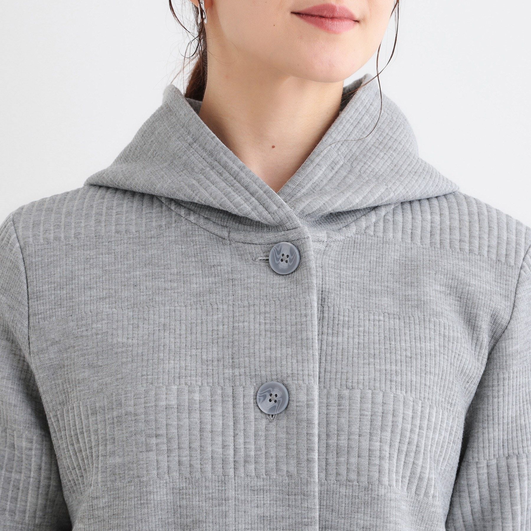 SHOO･LA･RUE「【S-LL】体型をカバーしながらスマートに魅せる ラインジャカードコーディガン」|カーディガン|