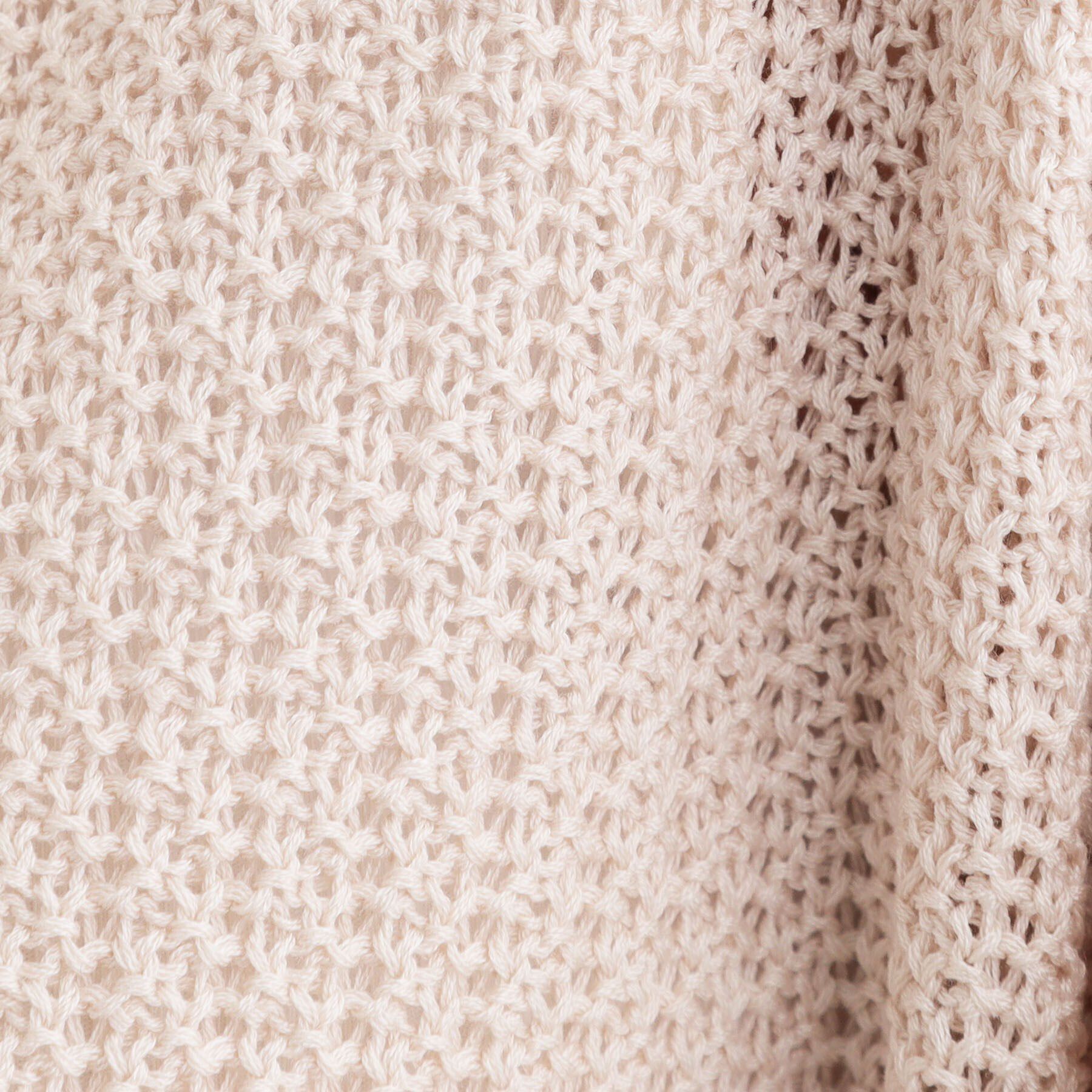 SHOO･LA･RUE「【洗える】ざっくり編みが大人かわいい キーネックカーディガン」|カーディガン|