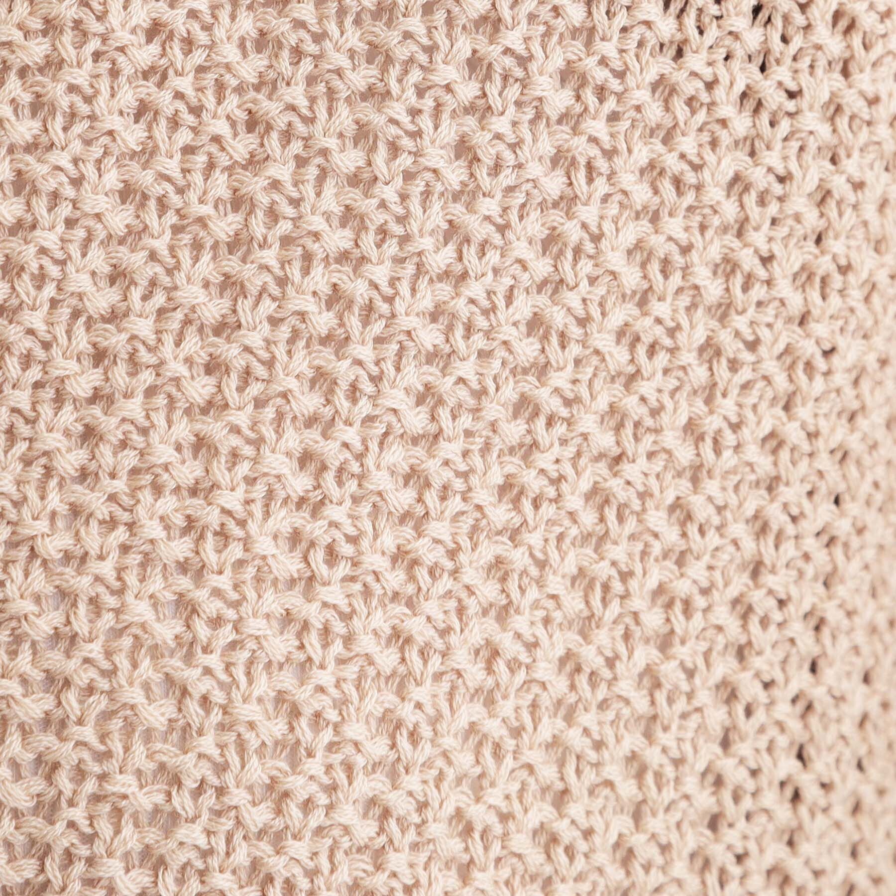 SHOO･LA･RUE「【洗える】ざっくり編みが大人かわいい キーネックカーディガン」|カーディガン|