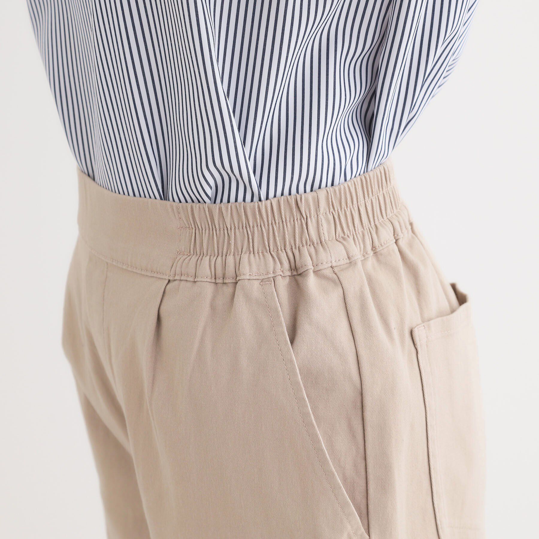 SHOO･LA･RUE「【洗える/S-3L】ストレッチで楽な穿き心地 綿イージーストレートパンツ」|その他|