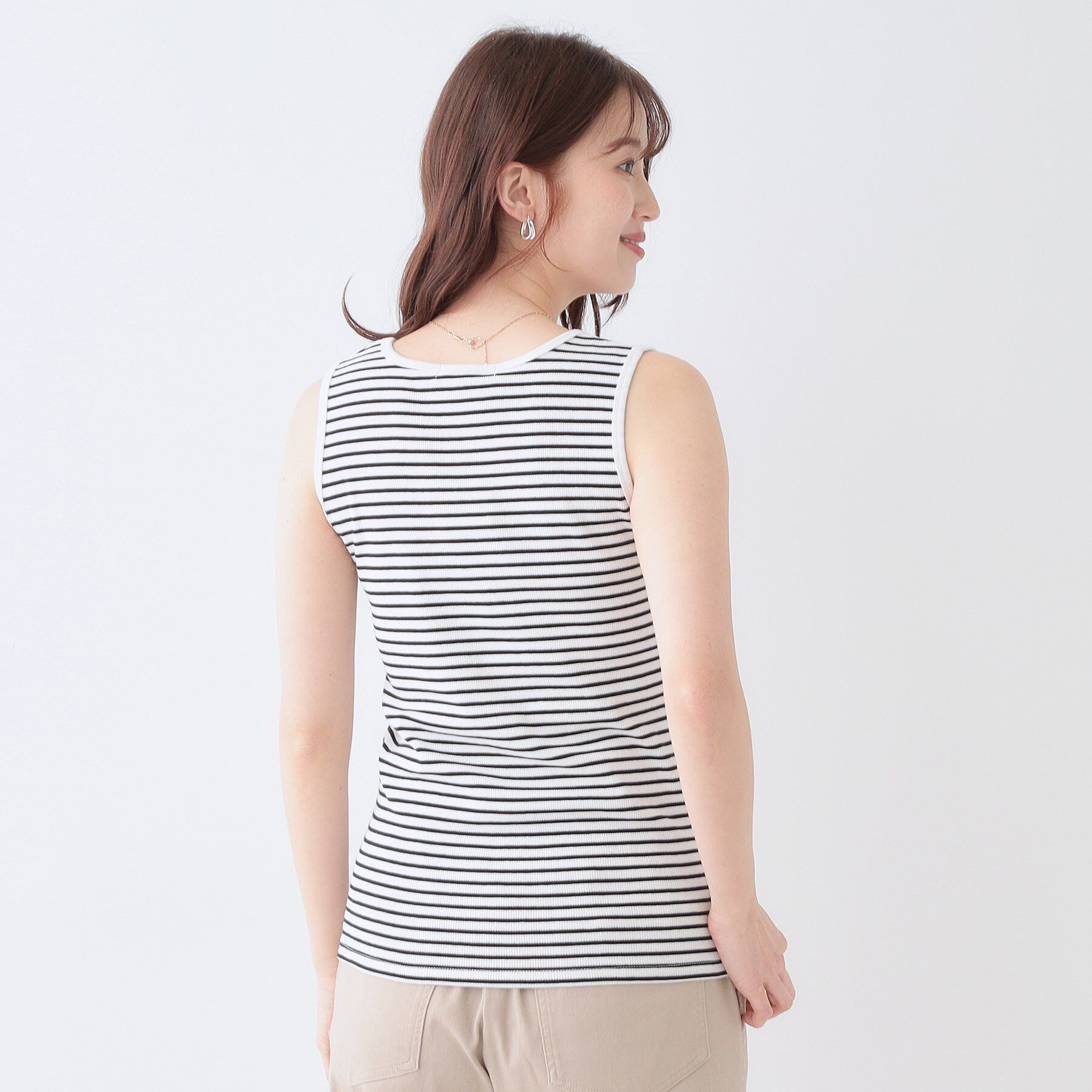 SHOO･LA･RUE「【洗える/S-LL】色違いで揃えたい テレコリブタンクトップ」|キャミソール|