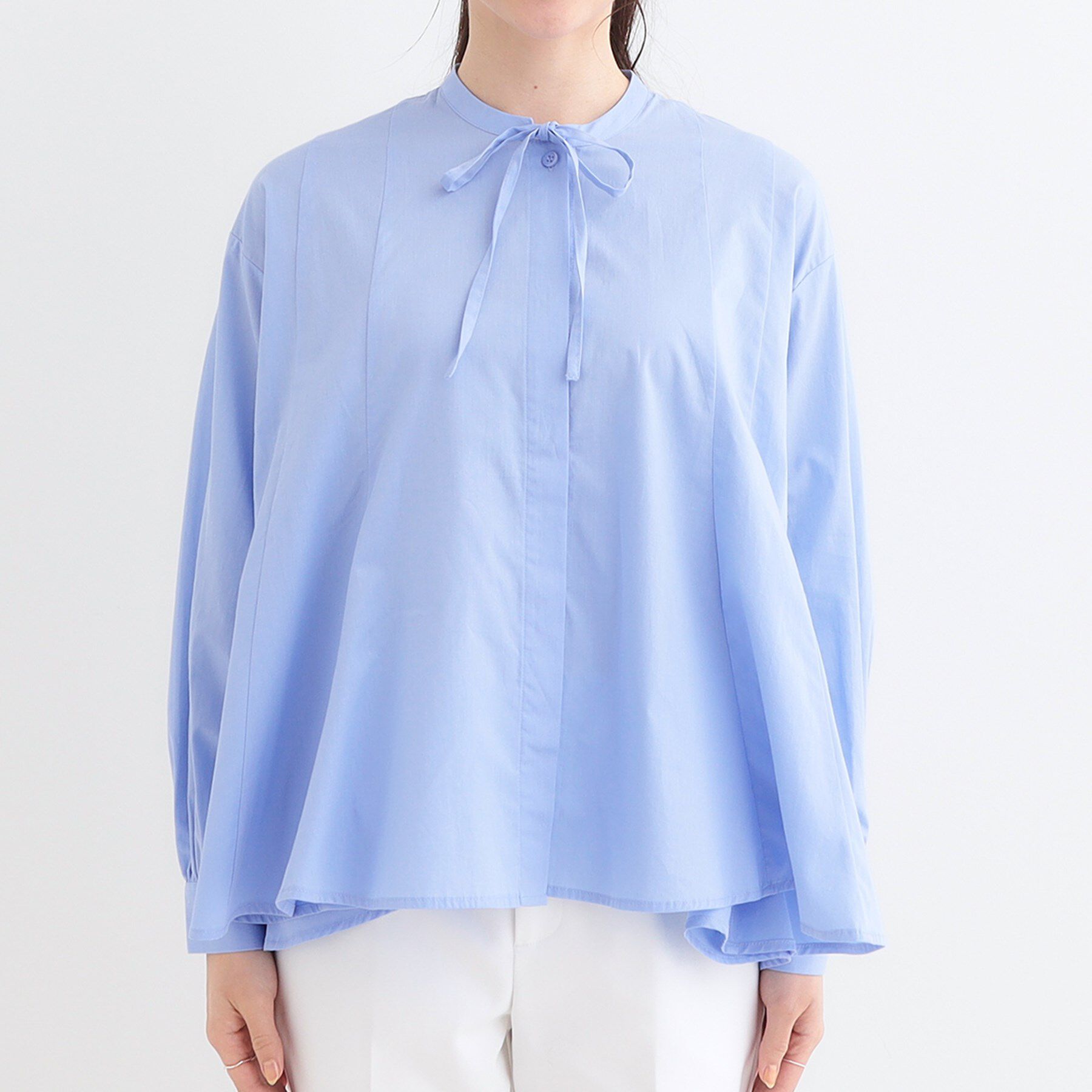 SHOO･LA･RUE「【洗える/体型カバー】フレアリボンブラウス」|シャツ・ブラウス|