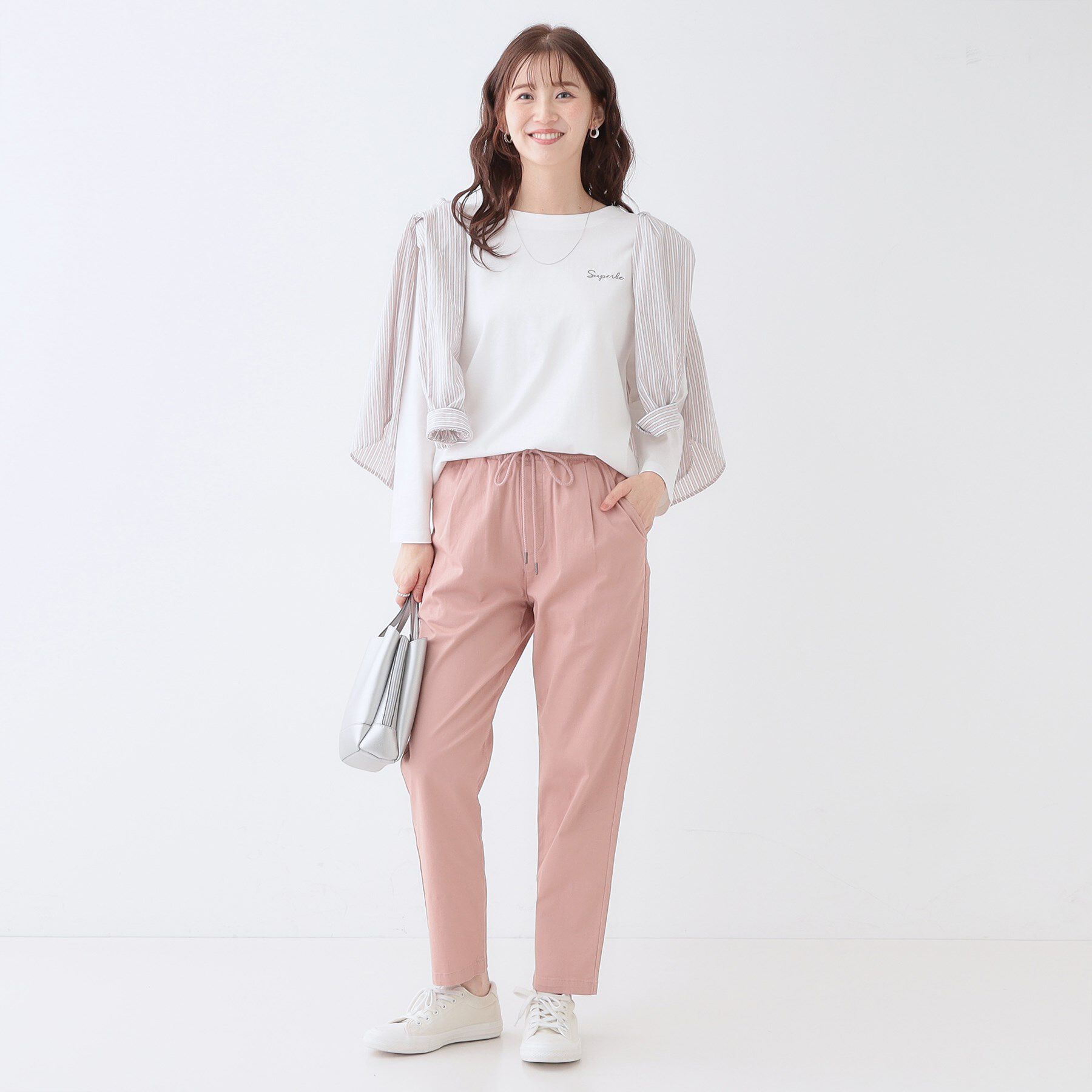 SHOO･LA･RUE「【洗える/S-LL】シンプルだから着回ししやすい コットンアソートロンT」|Tシャツ・カットソー|