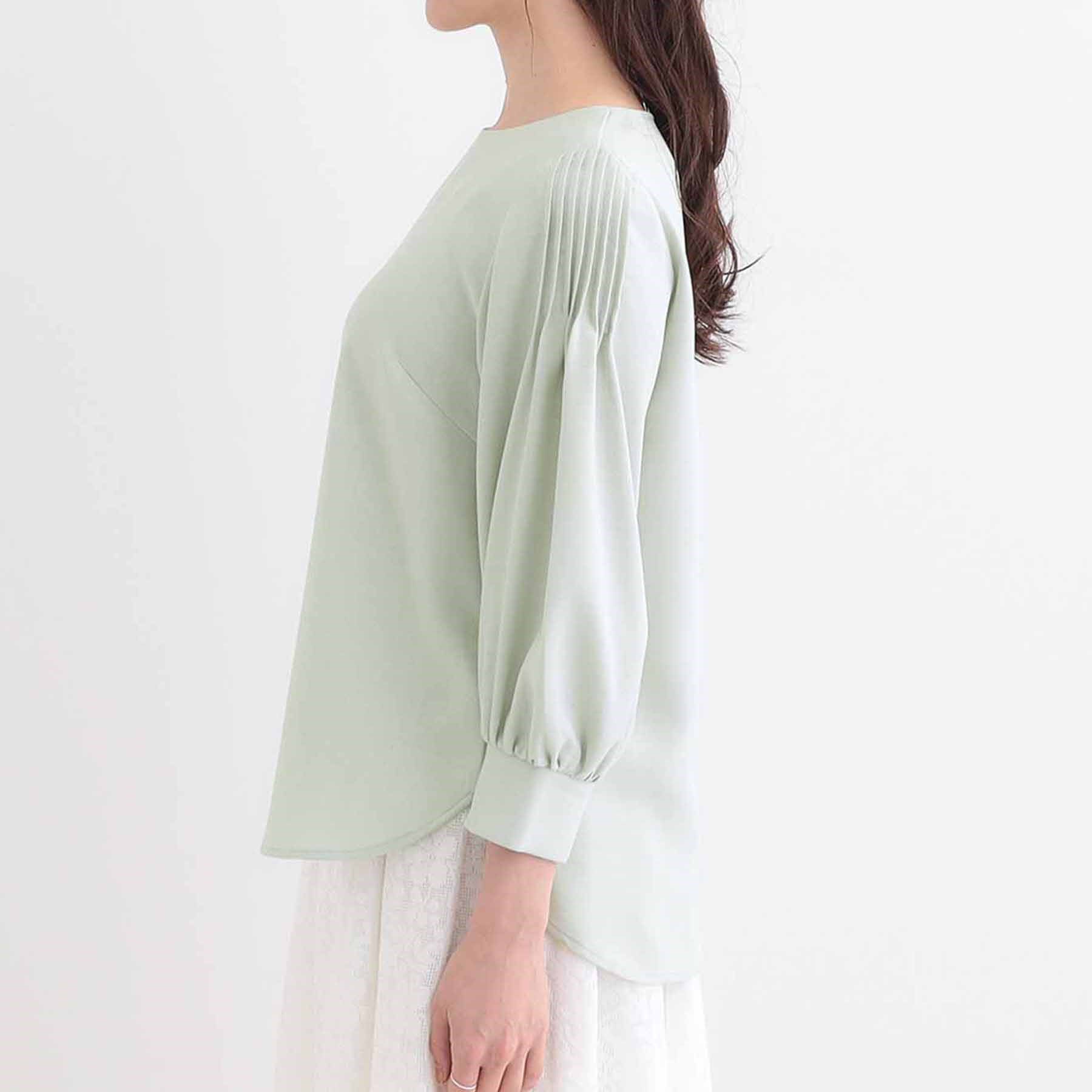 SHOO･LA･RUE「【洗える/洗濯後しわになりにくい】無理せずキレイ 肩タックブラウス」|シャツ・ブラウス|