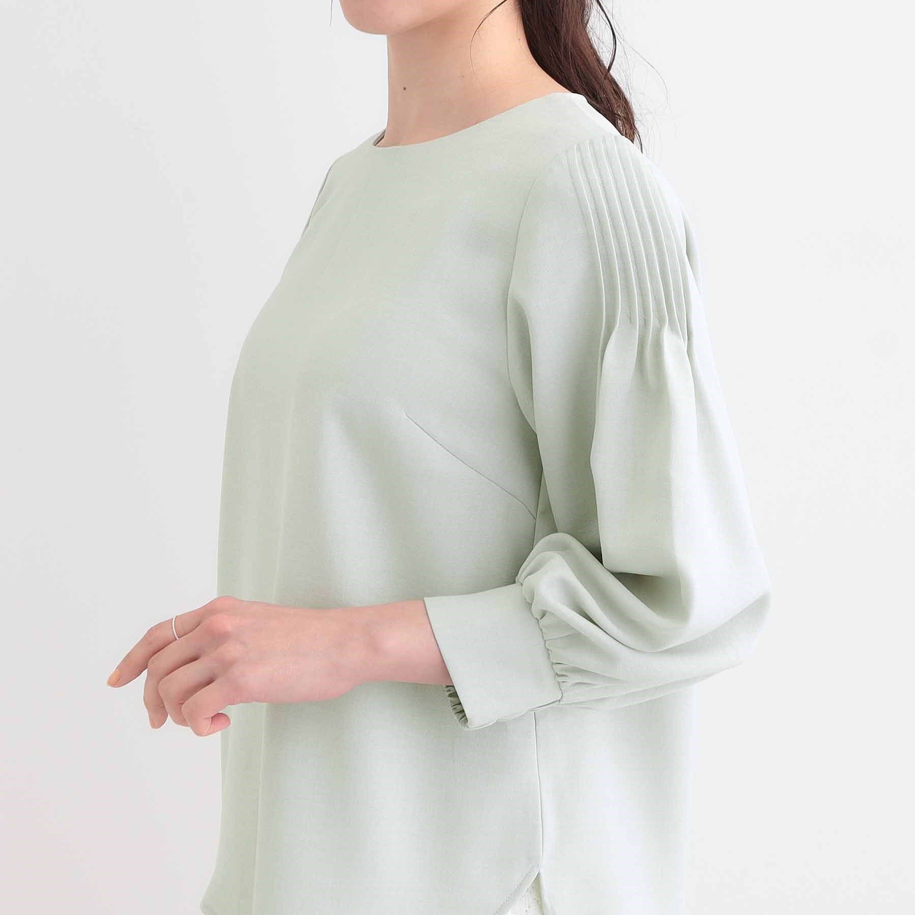 SHOO･LA･RUE「【洗える/洗濯後しわになりにくい】無理せずキレイ 肩タックブラウス」|シャツ・ブラウス|