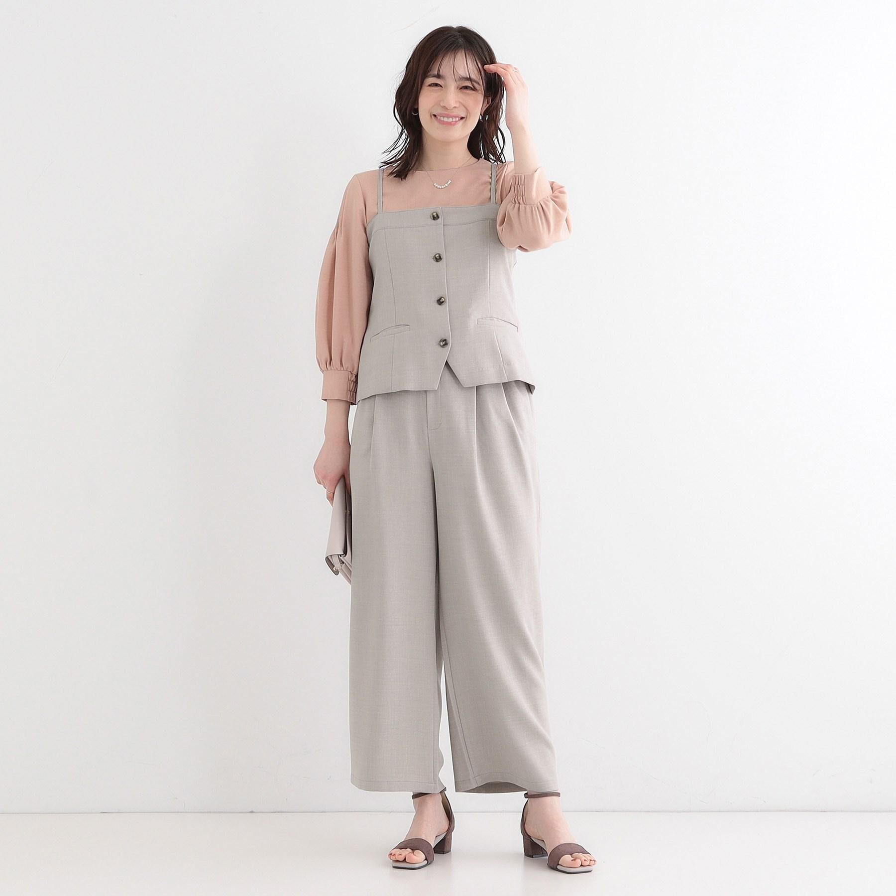 SHOO･LA･RUE「【洗える/洗濯後しわになりにくい】無理せずキレイ 肩タックブラウス」|シャツ・ブラウス|