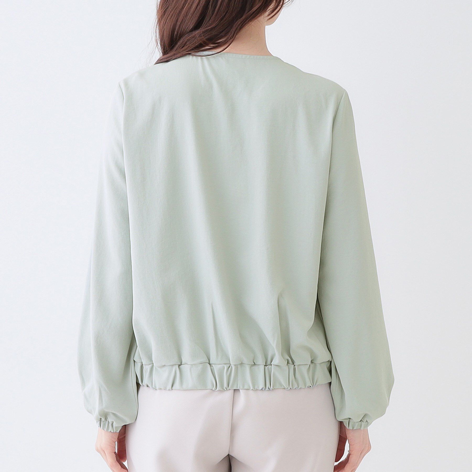 SHOO･LA･RUE「さらっと羽織れる ノーカラーブルゾン」|ブルゾン・スタジャン|