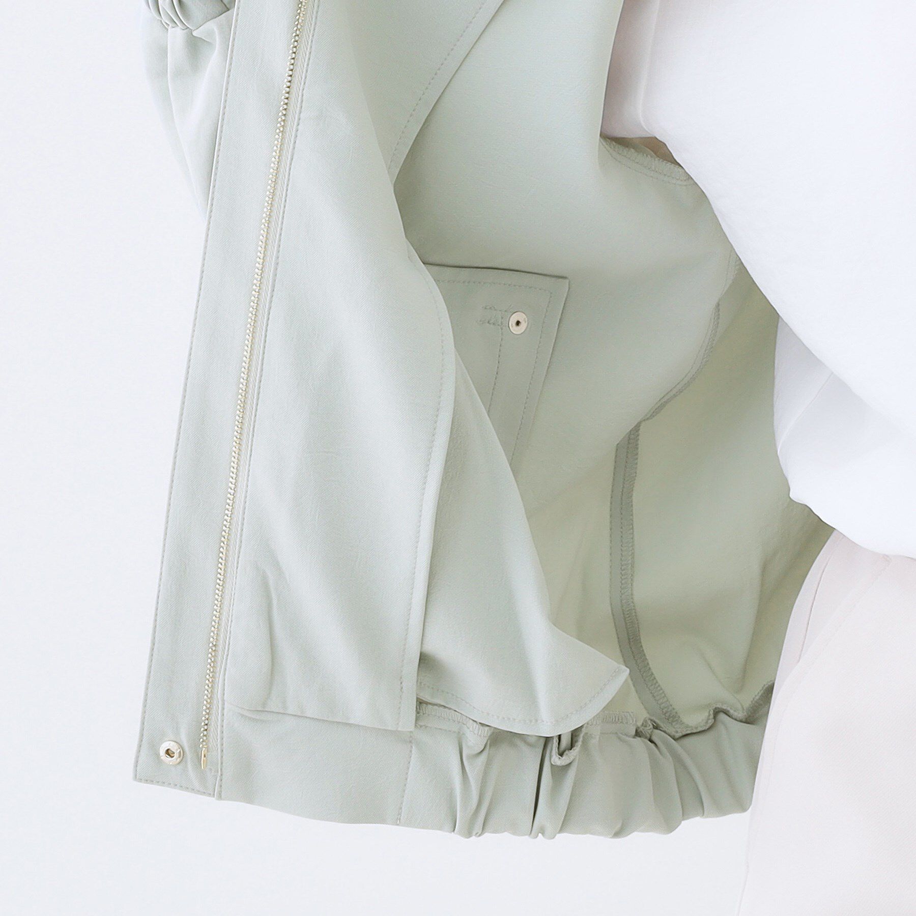 SHOO･LA･RUE「さらっと羽織れる ノーカラーブルゾン」|ブルゾン・スタジャン|