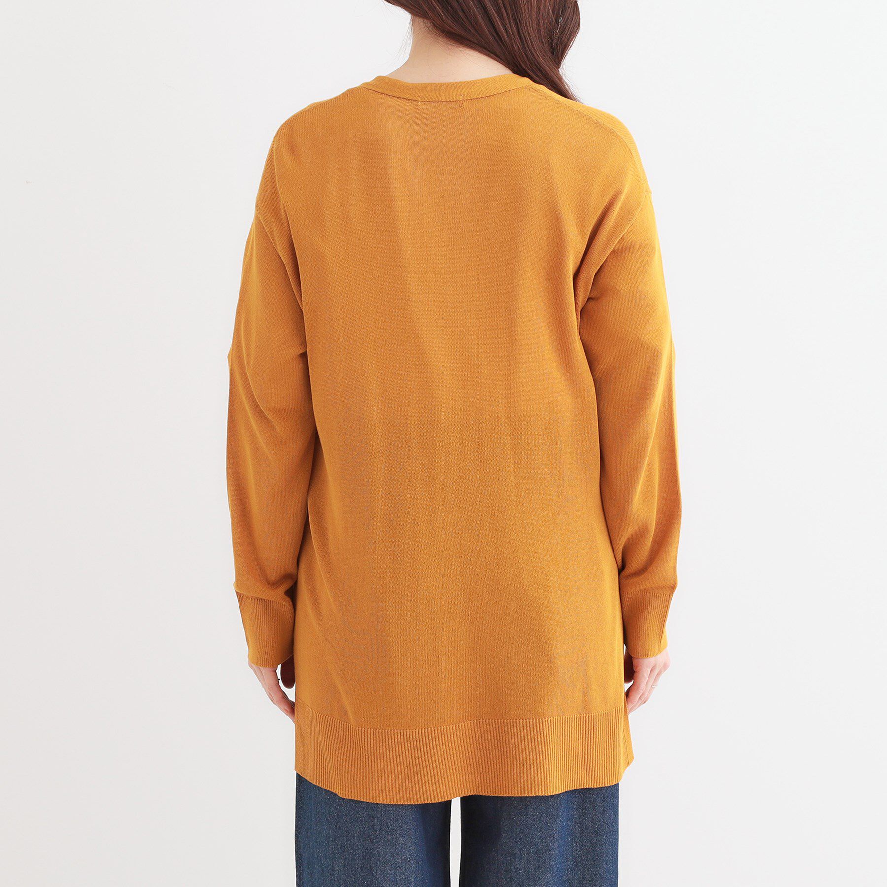 SHOO･LA･RUE「【洗える/UV】さらっと羽織れる ミドル丈Vネックカーディガン」|カーディガン|