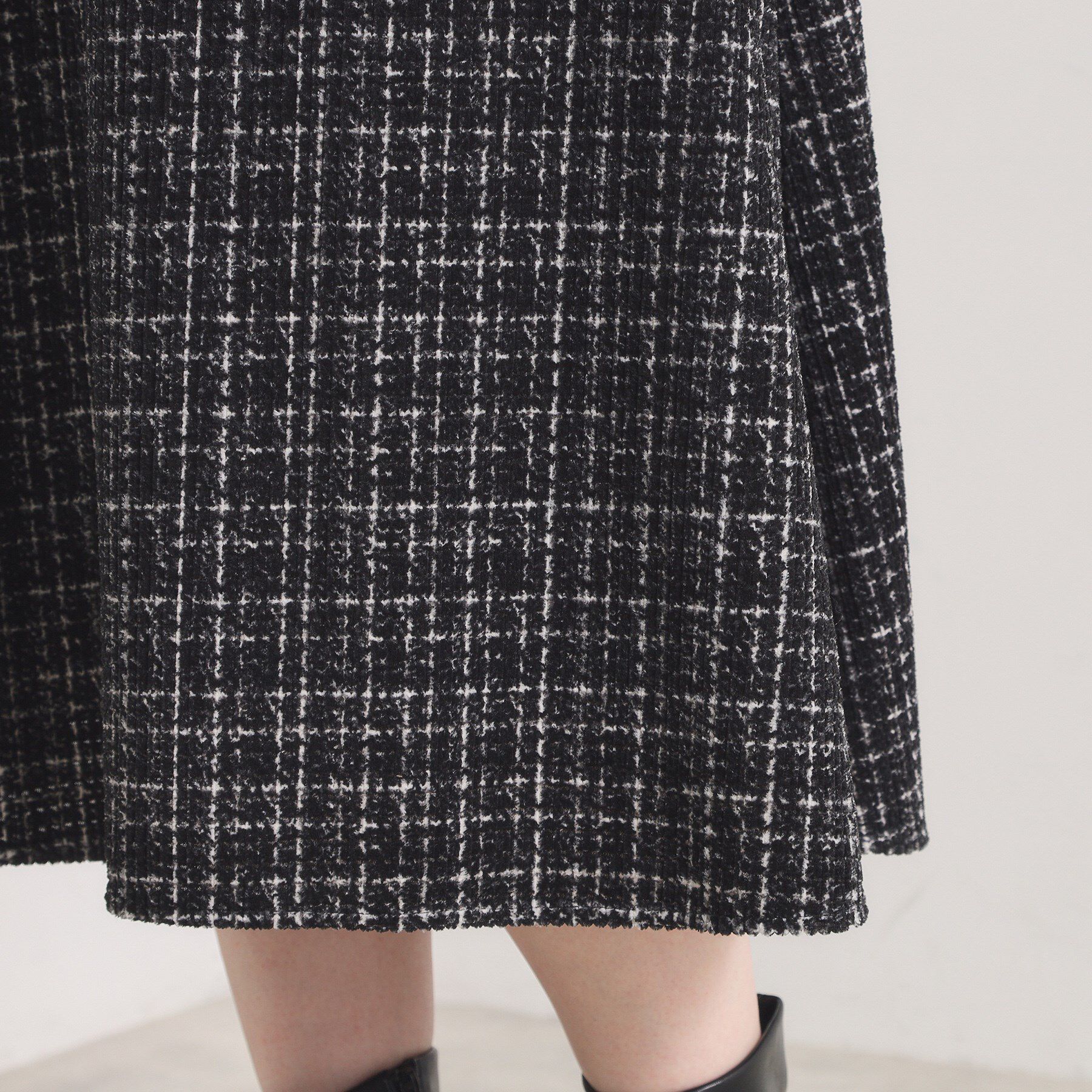 ITS&rsquo;DEMO「【手洗い可／セットアップ可】ツイード風プリントスカート」|スカート|