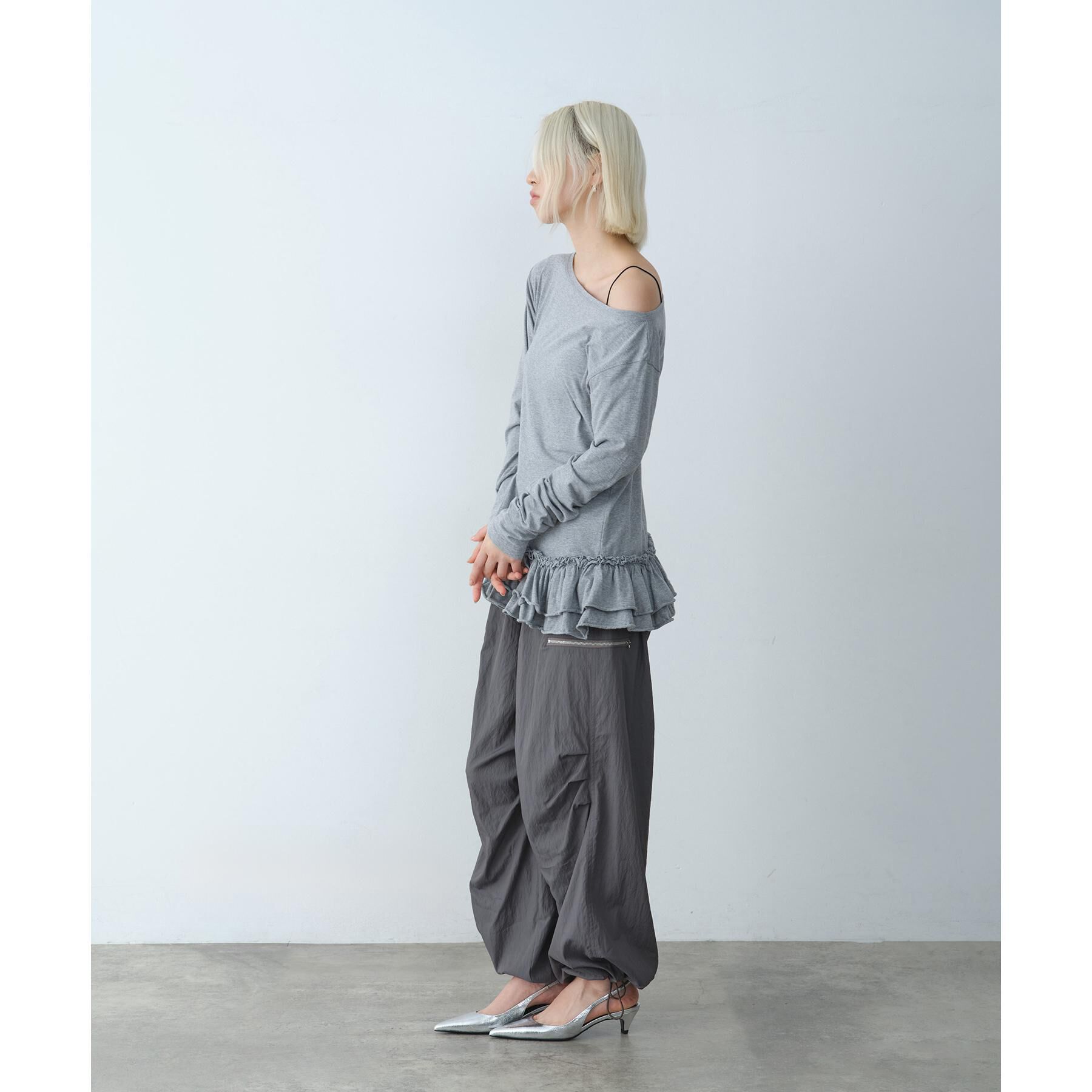 CODE A「easy ruffled tee」|Tシャツ・カットソー|