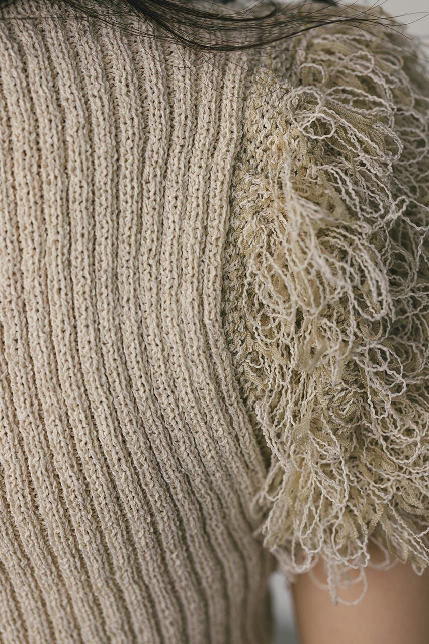 STYLEMIXER「フリンジスリーブニットトップ」|ニット・セーター|