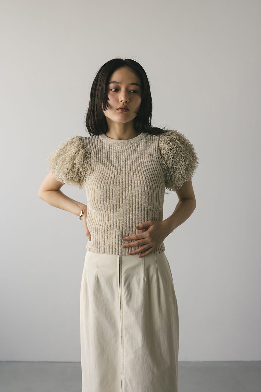 STYLEMIXER「フリンジスリーブニットトップ」|ニット・セーター|