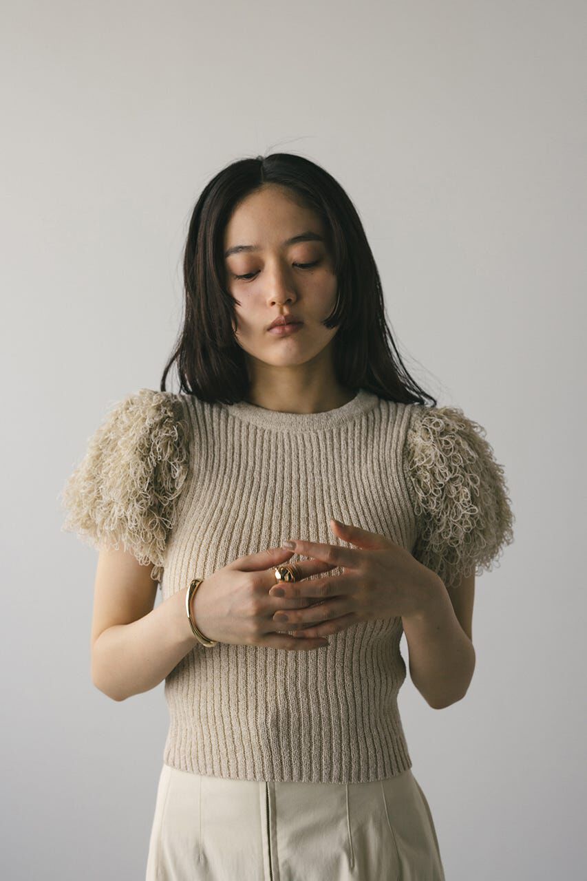 STYLEMIXER「フリンジスリーブニットトップ」|ニット・セーター|