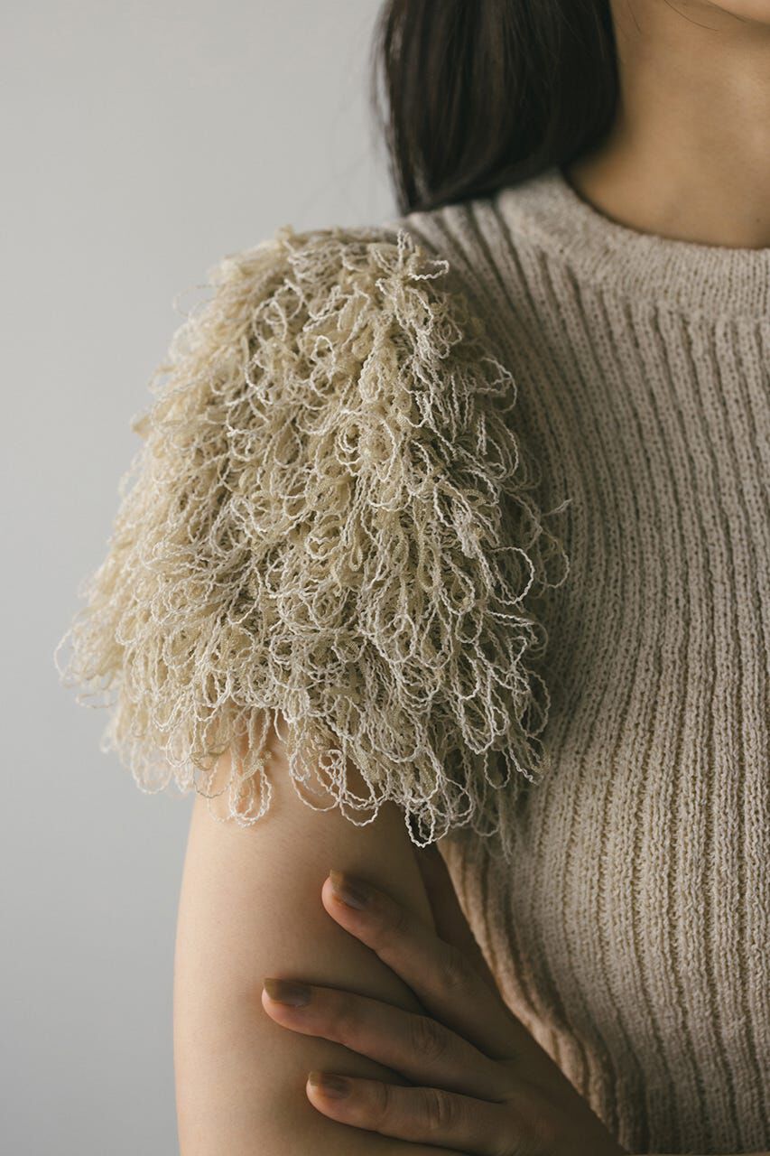 STYLEMIXER「フリンジスリーブニットトップ」|ニット・セーター|