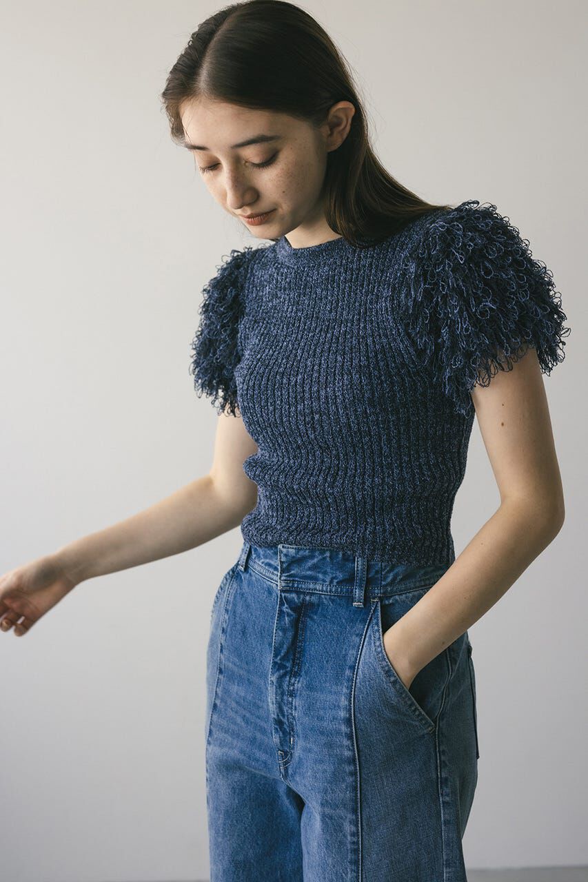 STYLEMIXER「フリンジスリーブニットトップ」|ニット・セーター|