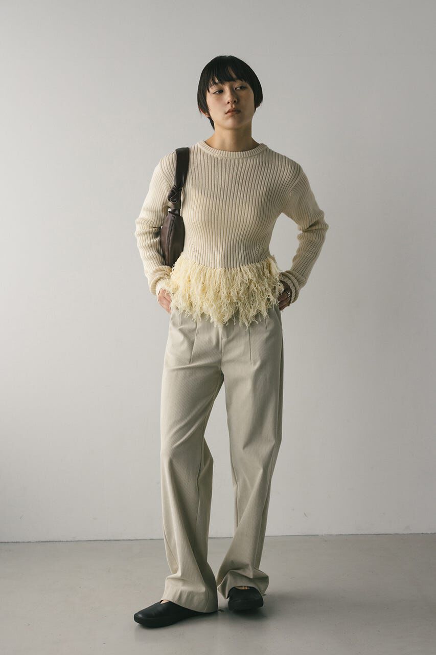 STYLEMIXER「チュールフリンジペプラムニット」|ニット・セーター|