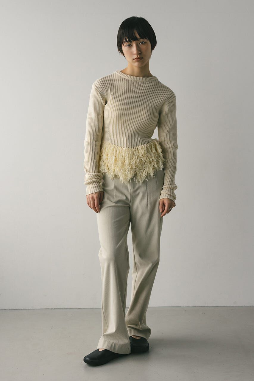 STYLEMIXER「チュールフリンジペプラムニット」|ニット・セーター|