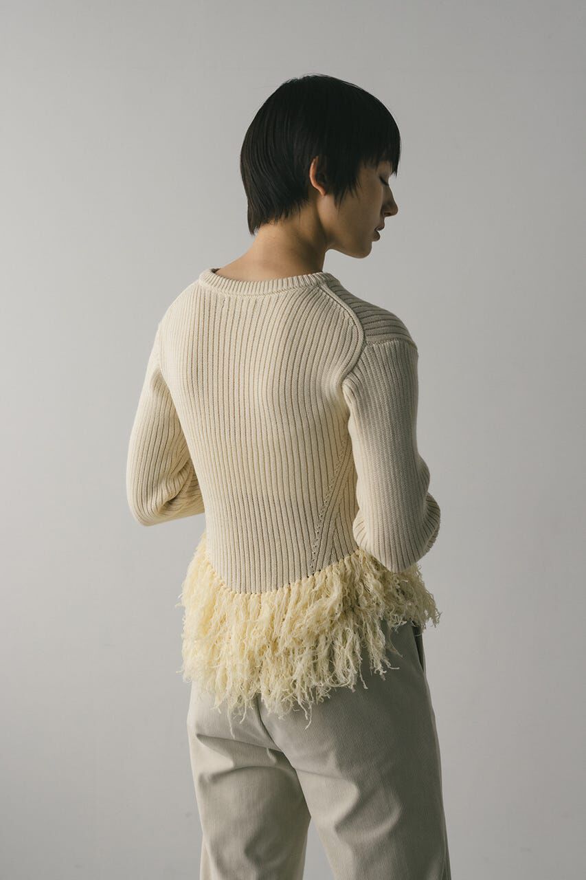 STYLEMIXER「チュールフリンジペプラムニット」|ニット・セーター|