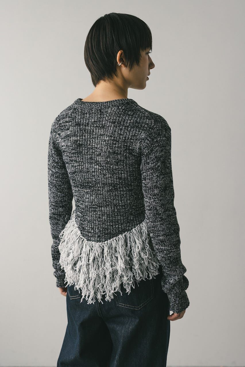STYLEMIXER「チュールフリンジペプラムニット」|ニット・セーター|