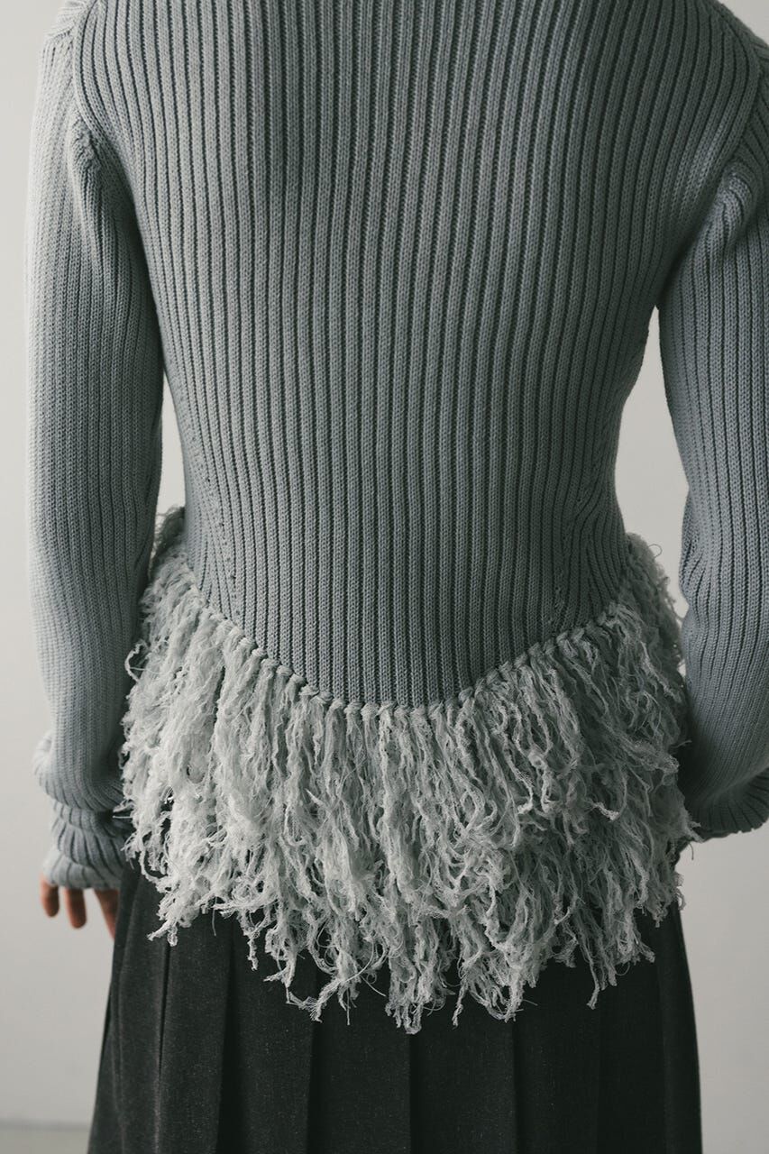 STYLEMIXER「チュールフリンジペプラムニット」|ニット・セーター|