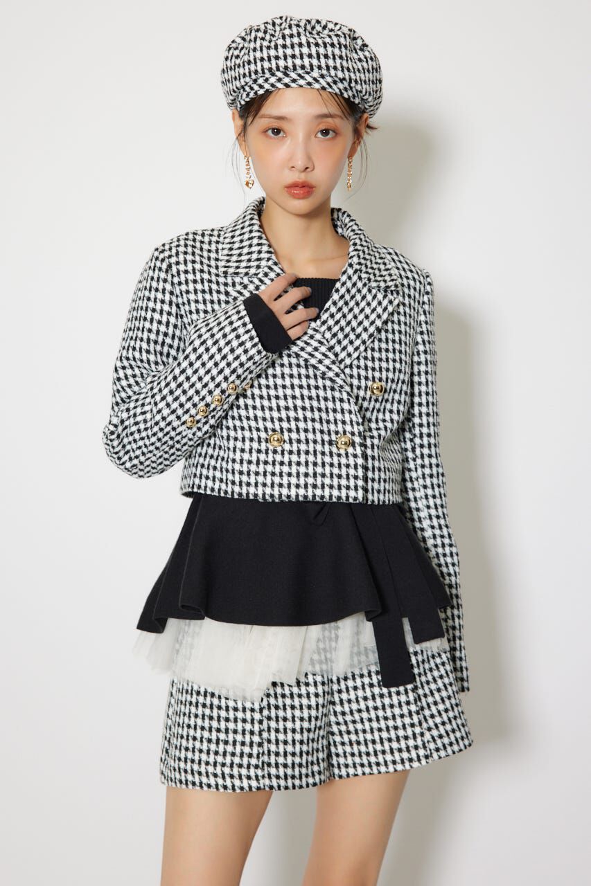 rienda「ハイウエストツイードショートパンツ」|その他|