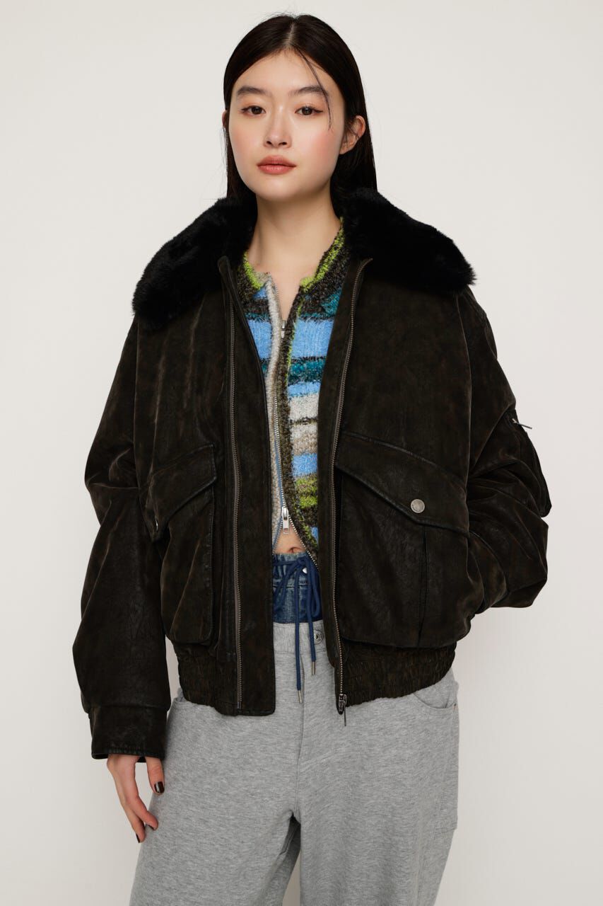 SLY「WASHED PUFFER ブルゾン」|ブルゾン・スタジャン|