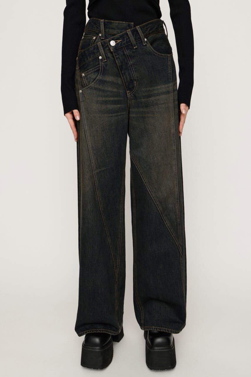 SLY「J／W SWITCHING STRAIGHT パンツ」|デニム|