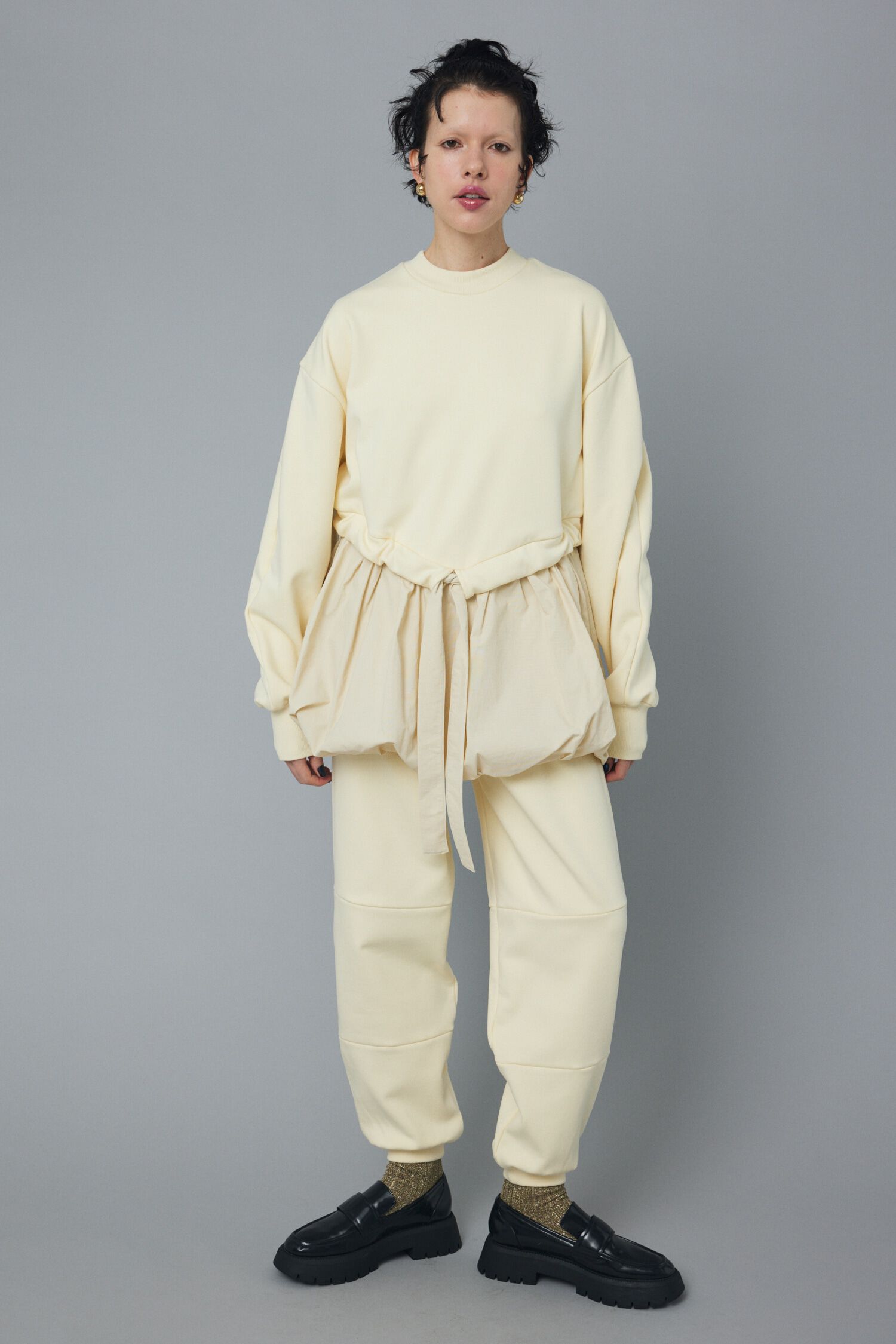 HeRIN.CYE「Balloon hem docking tops」|Tシャツ・カットソー|