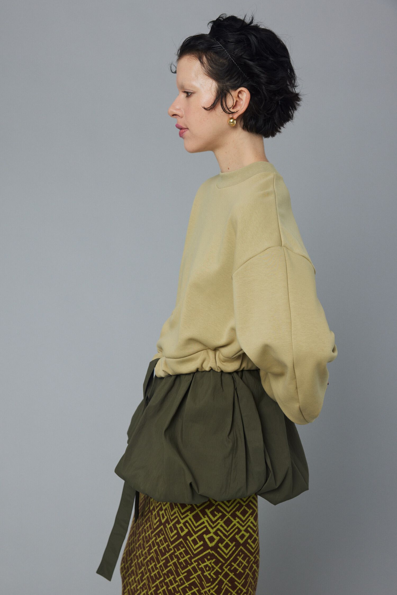 HeRIN.CYE「Balloon hem docking tops」|Tシャツ・カットソー|